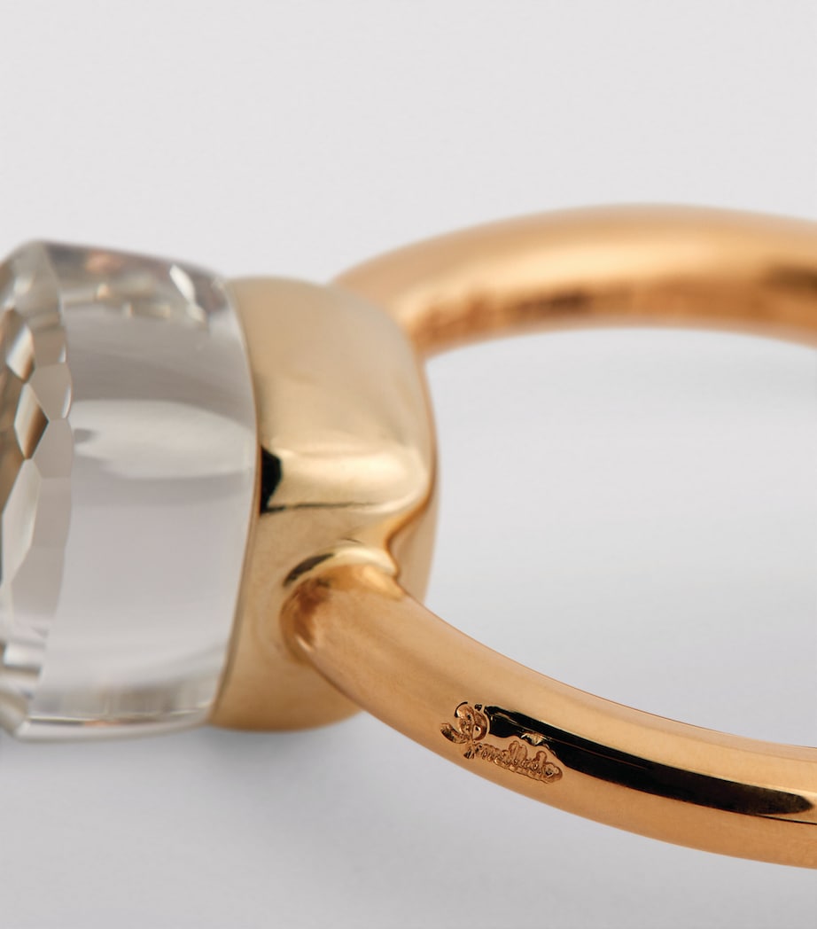 Mixed Gold and White Topaz Nudo Petit Ring 000TB Image 6