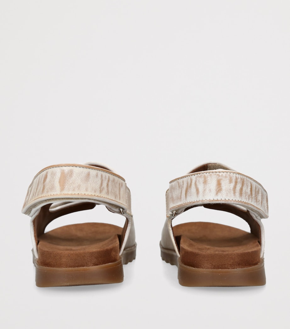 Golden Goose Leather Noa Sporty Sandals Beige Image 2