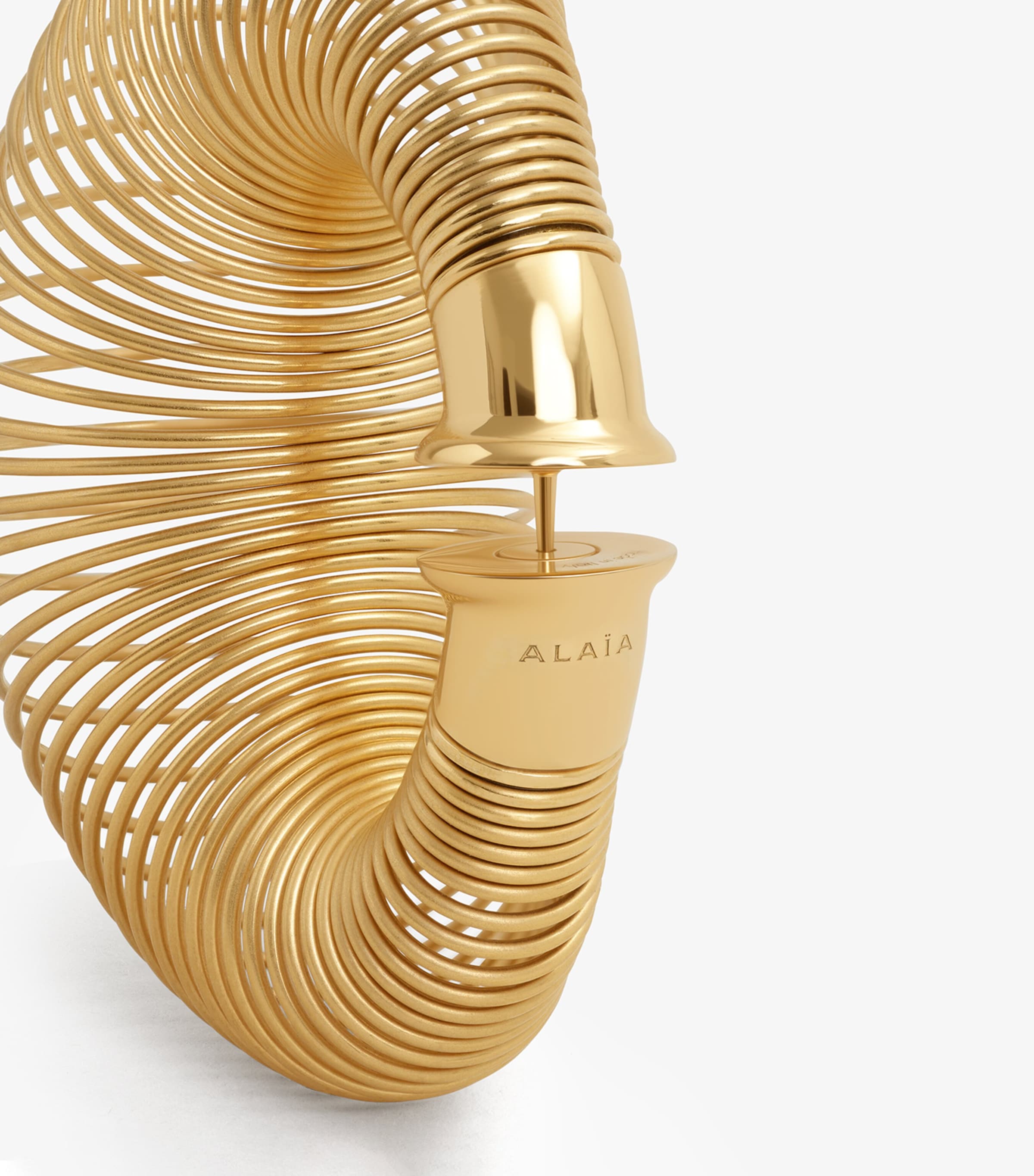Alaïa Spiral Hoop Earrings Or Image 3