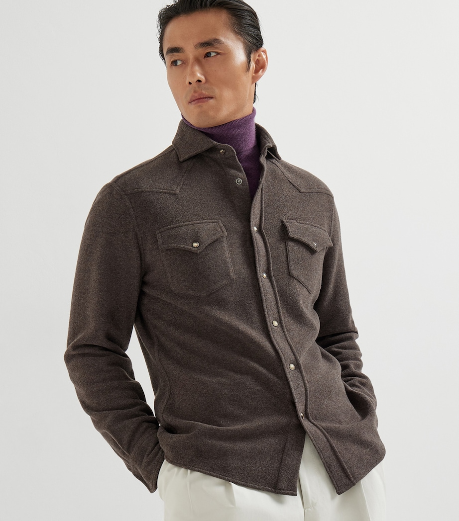 Virgin Wool Overshirt C2559 Image 4