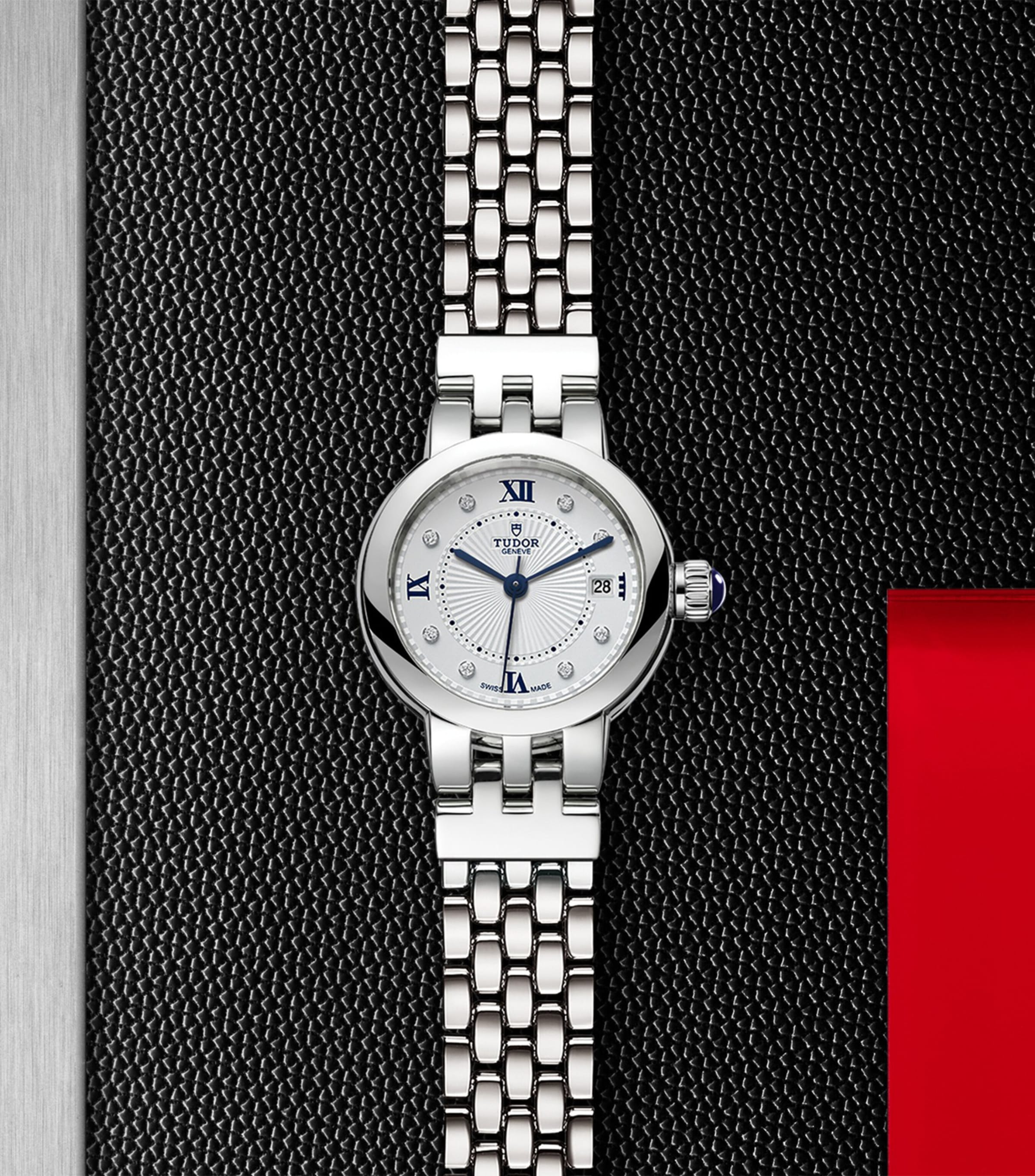 Stainless Steel and Diamond Clair de Rose Watch 26mm WHITE Image 5