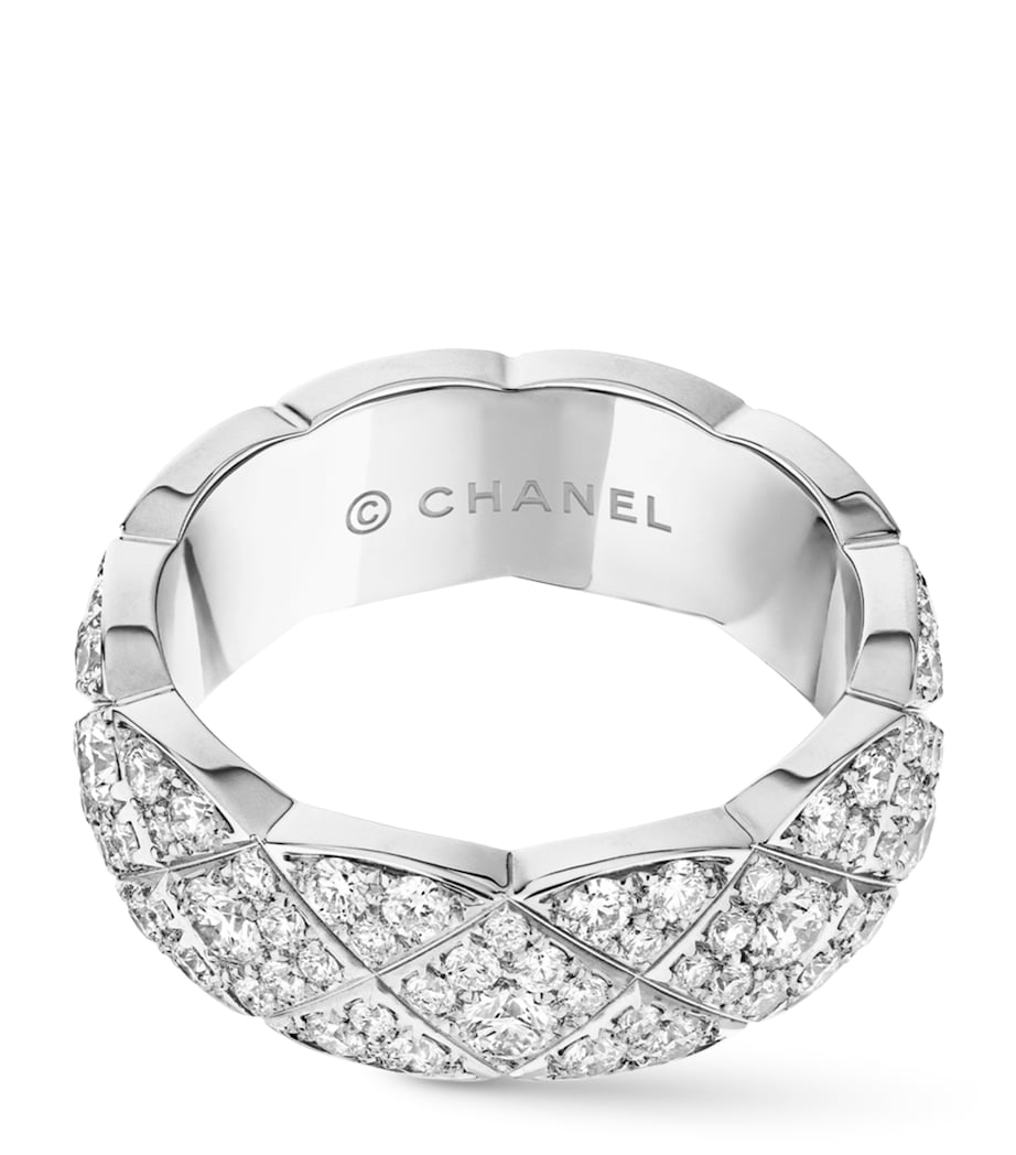 CHANEL White Gold and Diamond Coco Crush Ring White Image 1