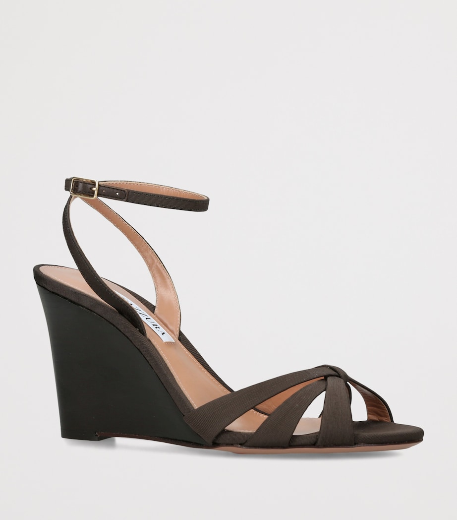 Aquazzura Tati Slingback Sandals 85 Dark Brown Image 3