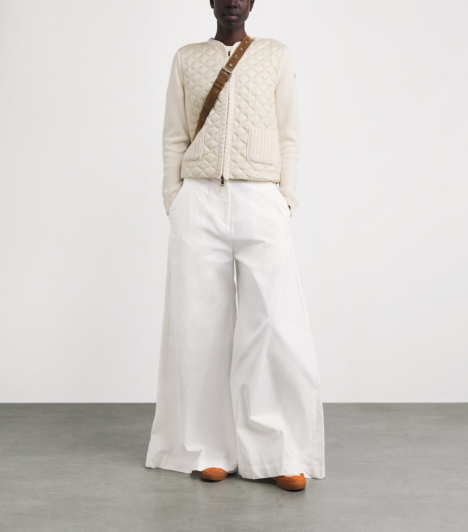 Moncler Womens Quilted Down Cardigan Image 2