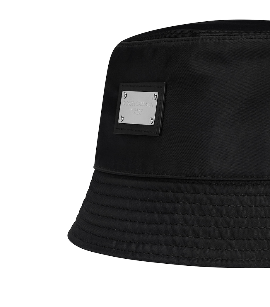 Nylon Essential Bucket Hat N0000-BLACK Image 4