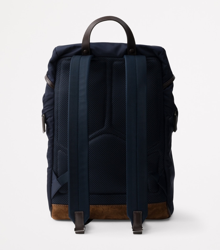 Re-Nylon and Leather Backpack F0C1B Image 4