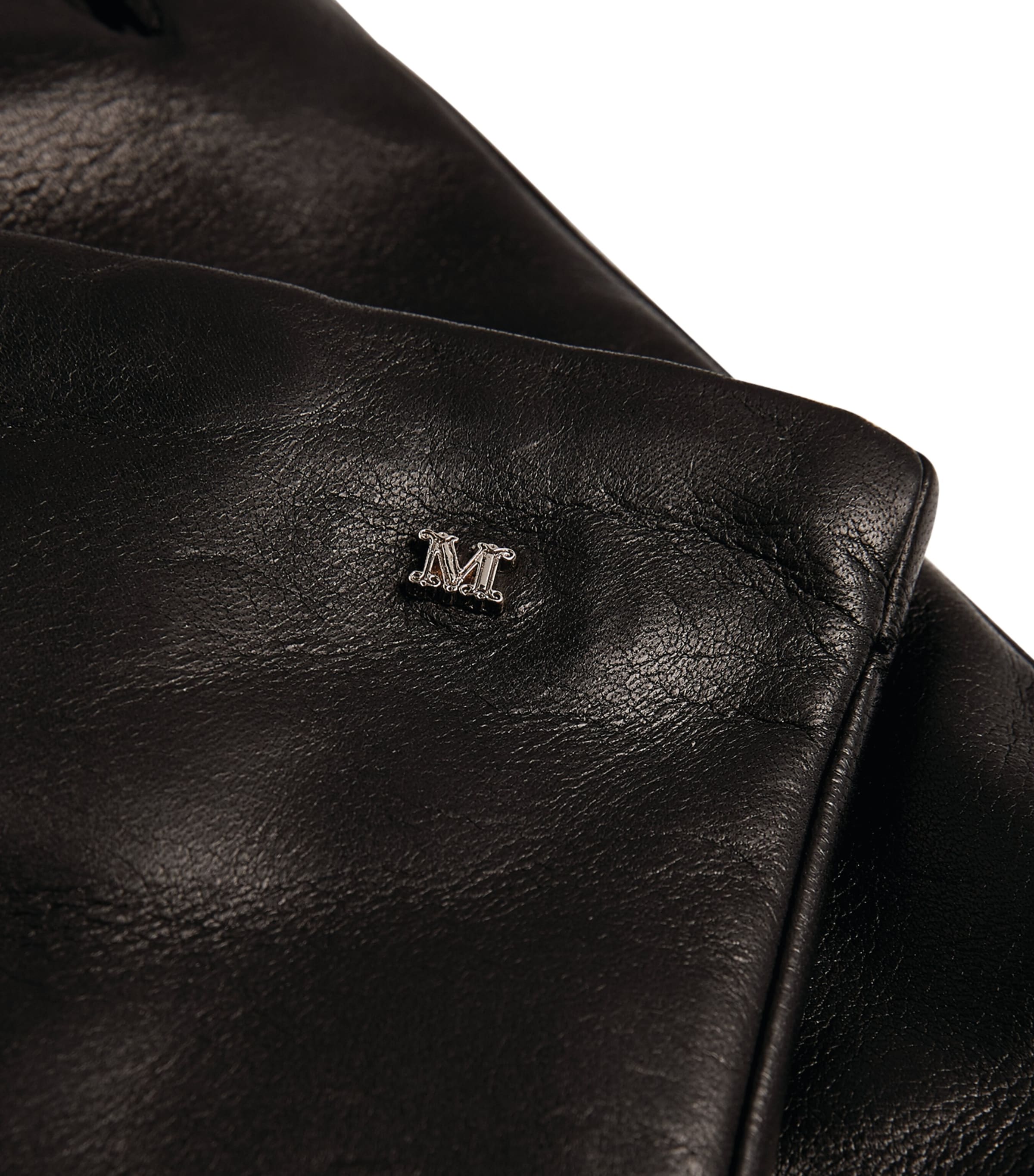 Max Mara Lamb Leather Gloves Black Image 3