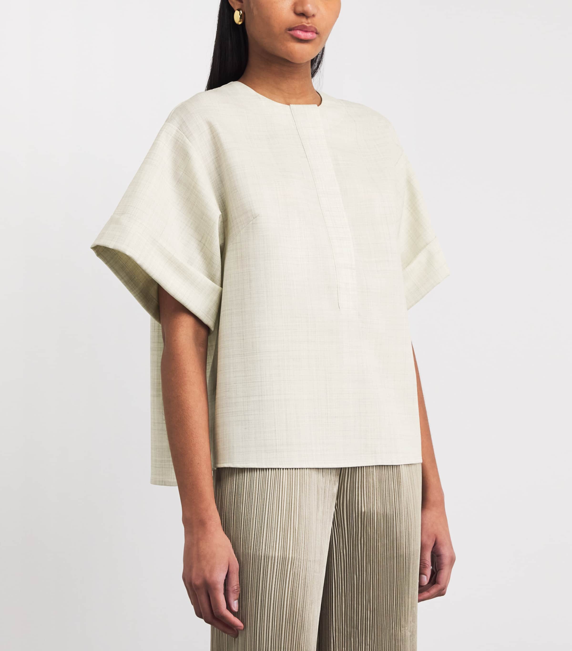 Virgin Wool Yani Blouse MARBLE MELANGE Image 4