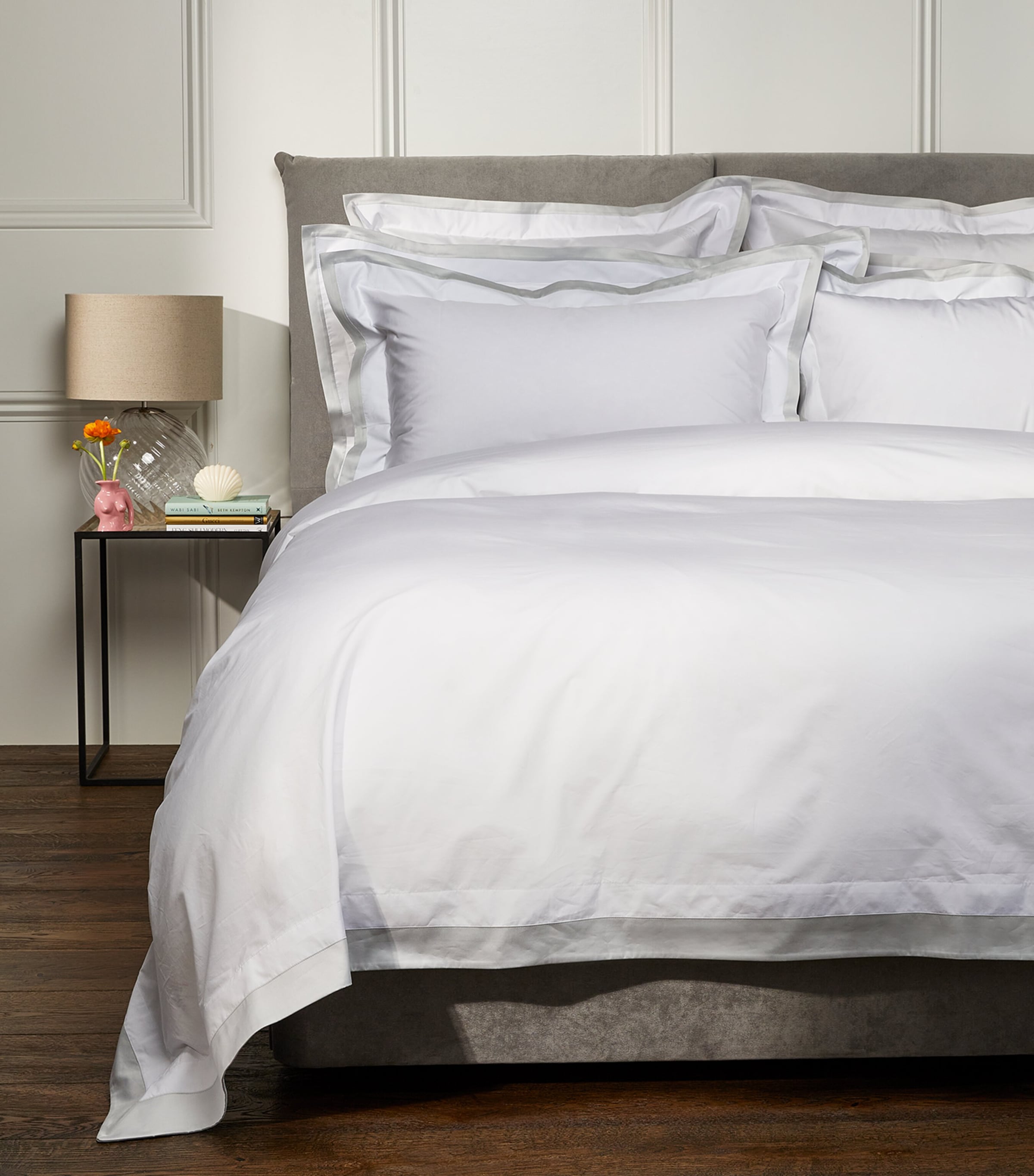 Celso De Lemos Hella Super King Duvet Cover In Grey