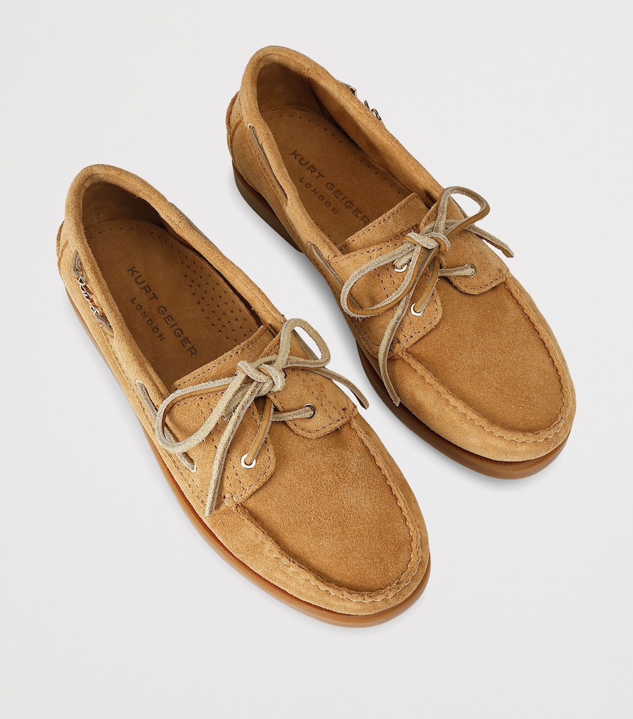 Kurt Geiger London Suede Boat Shoes Tan Image 3