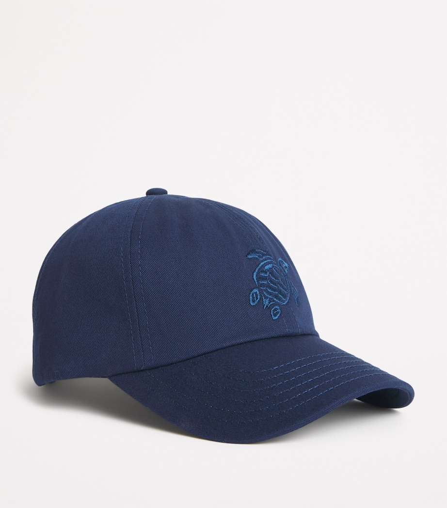 Embroidered Turtle Baseball Cap 390 BLEU MARINE Image 2