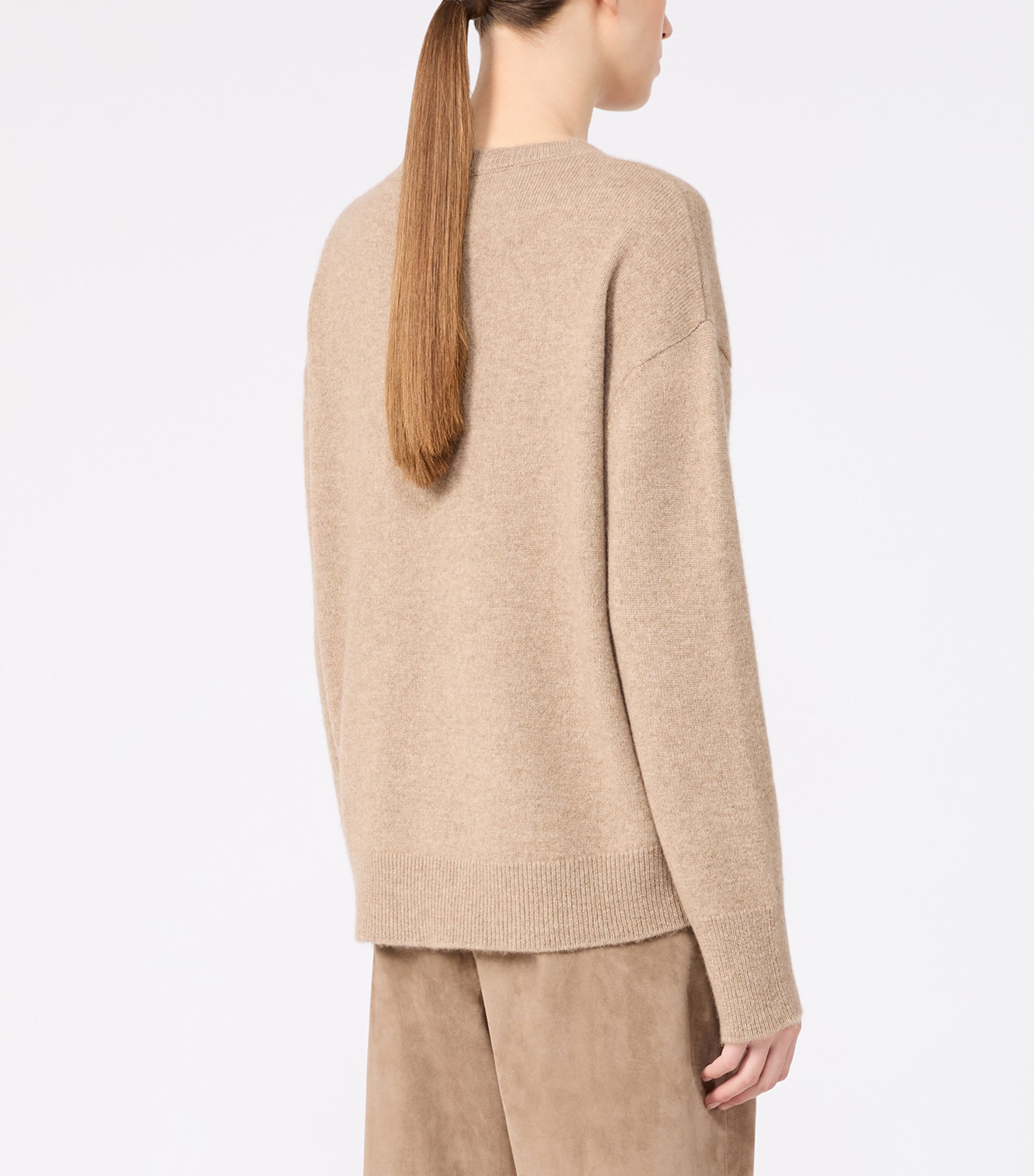 Max Mara Womens Cashmere V-Neck Sweater Clay Image 4