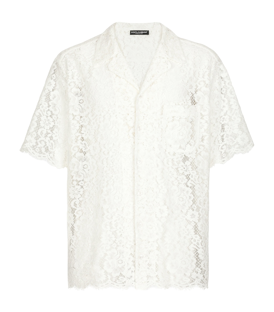 Lace Cuban Shirt W0001-NATURAL WHITE Image 1