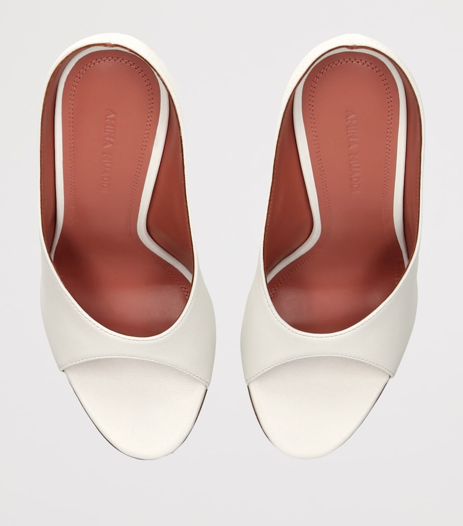 Leather Anok Heeled Slipper 105 WHITE Image 4