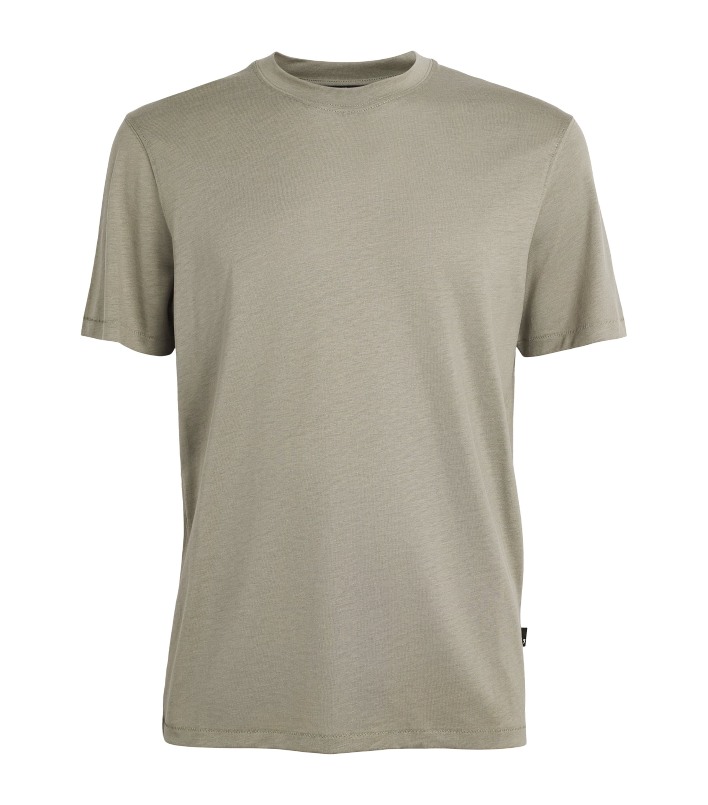 7 For All Mankind Mens Crew-Neck T-shirt Green Image 1