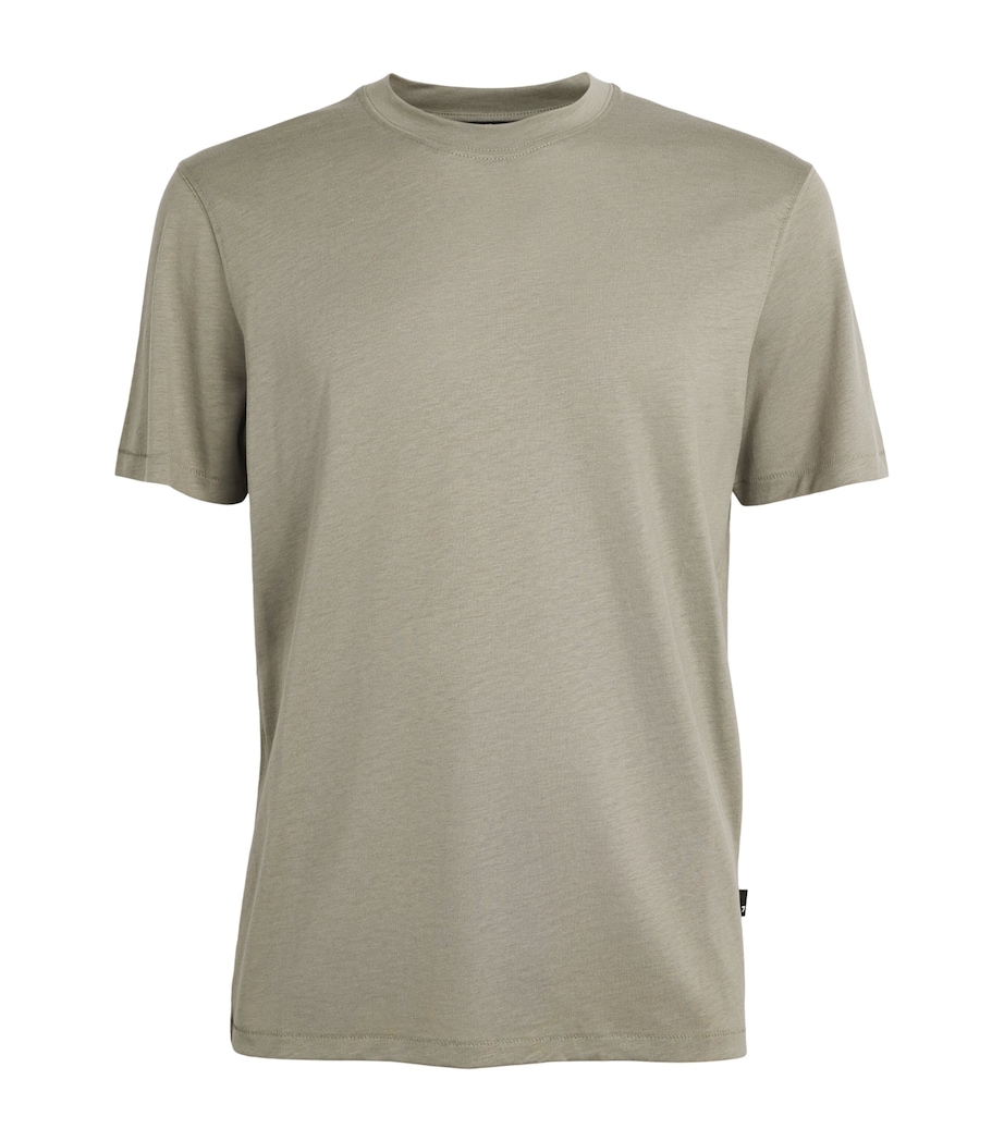 7 For All Mankind Mens Crew-Neck T-shirt Green Image 1