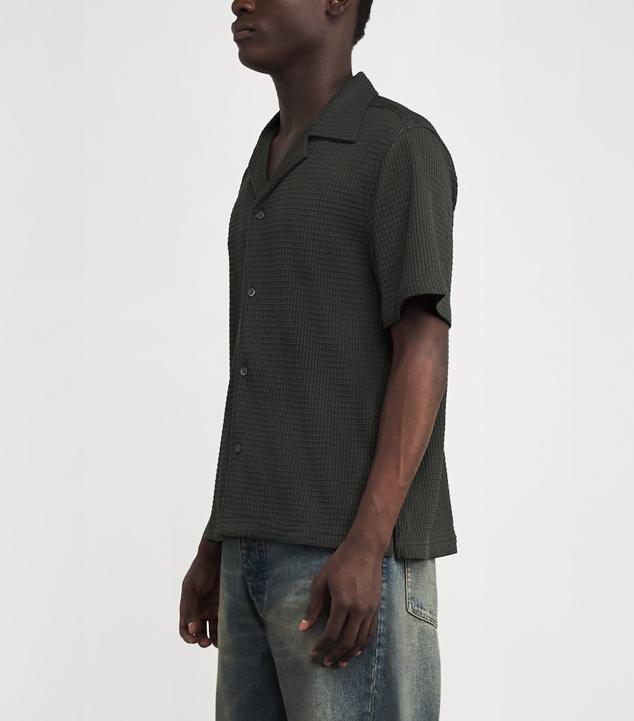 Waffle-Knit Troy Shirt DARK ARMY Image 3