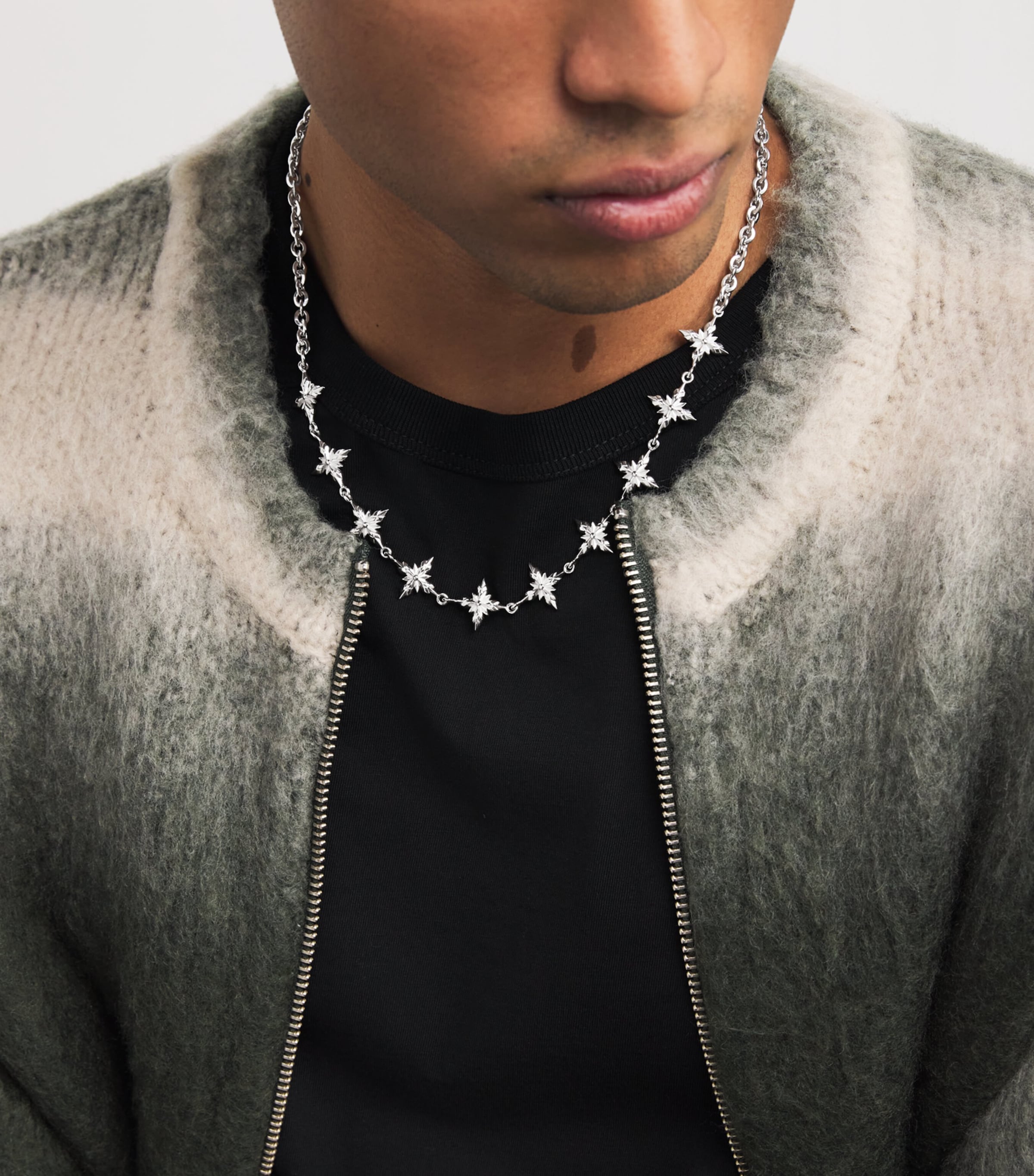 Sterling Silver Cross Chain Necklace SILVER Image 2