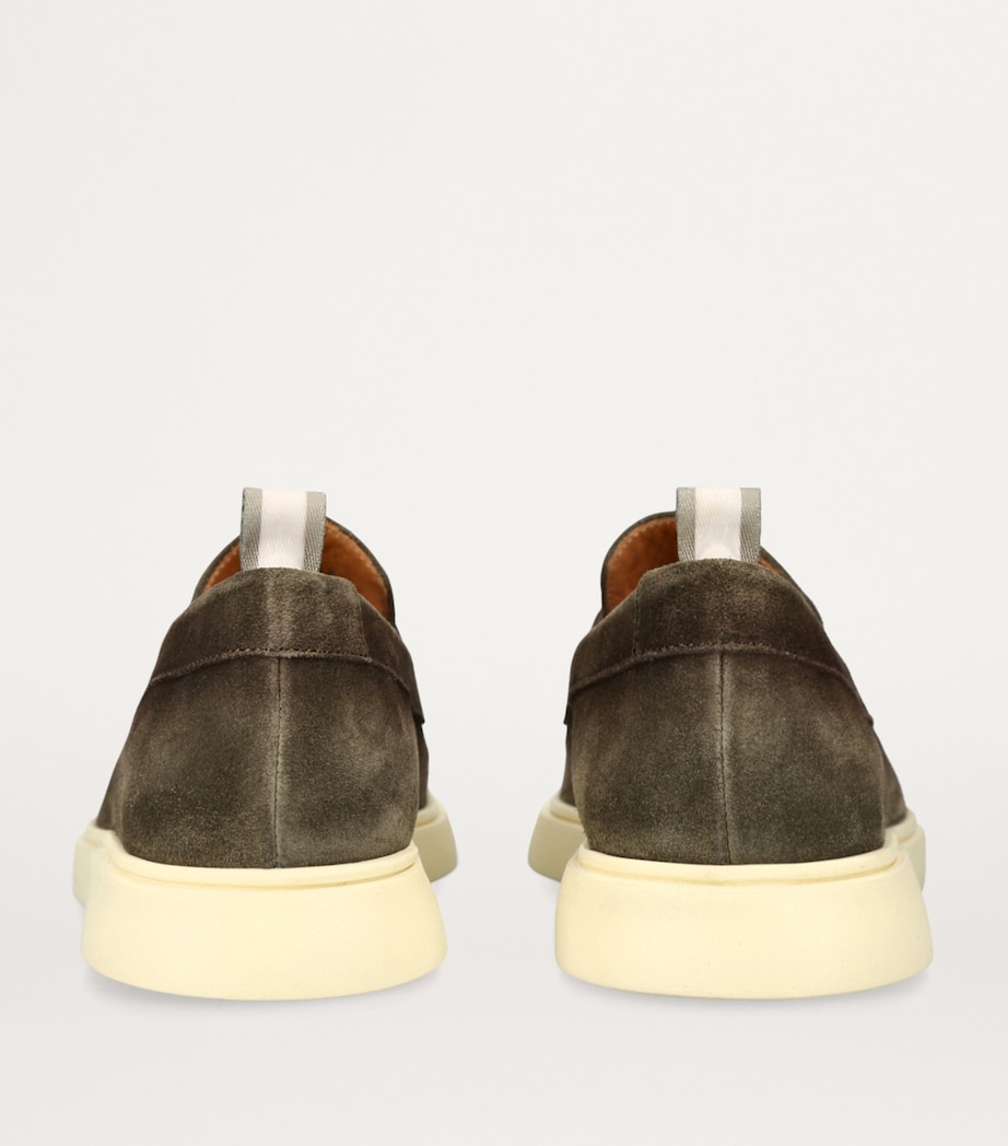 Suede Bones Penny Loafers KHAKI Image 2