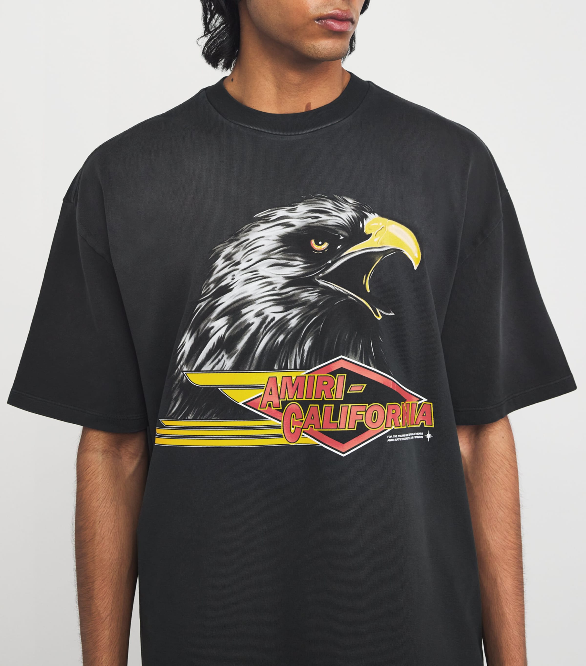 AMIRI MA Eagle プリント コットン Tシャツ 人気 AMIRI Oversized Cotton Eagle T-Shirt | Harrods US