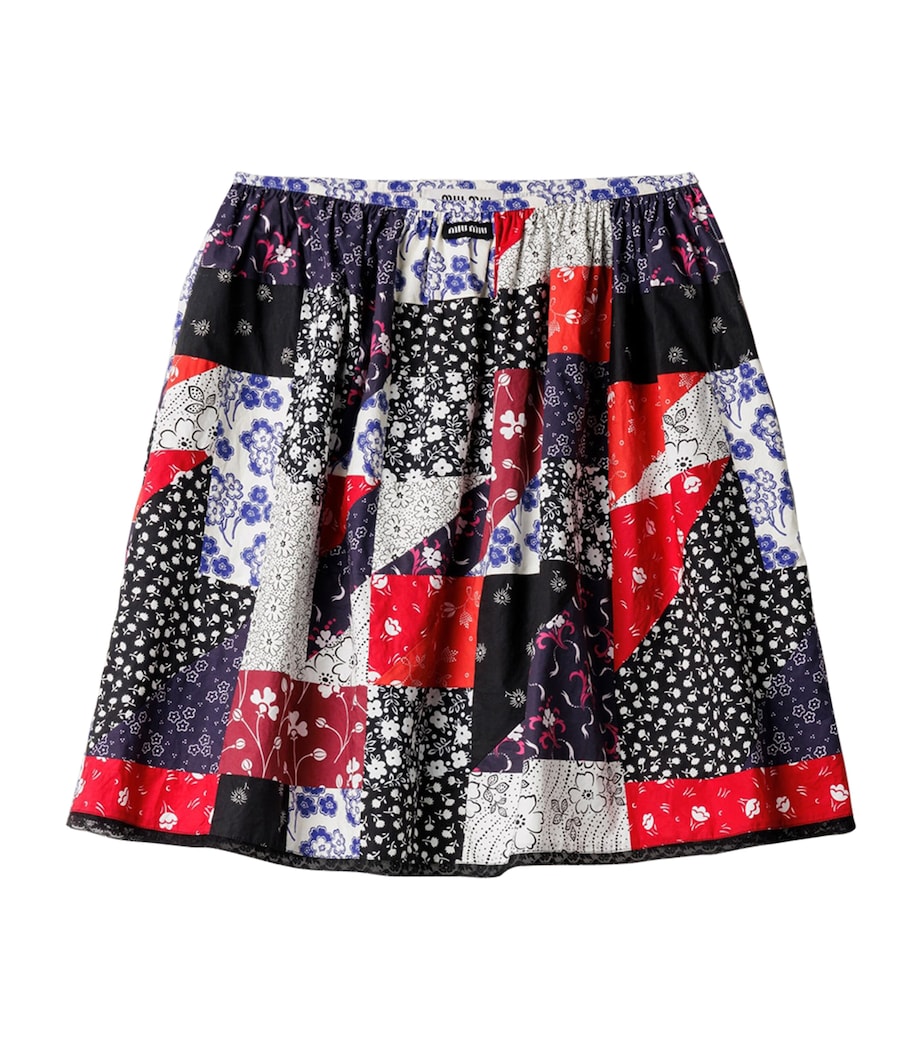 Poplin Printed Midi Skirt F0055 Image 1