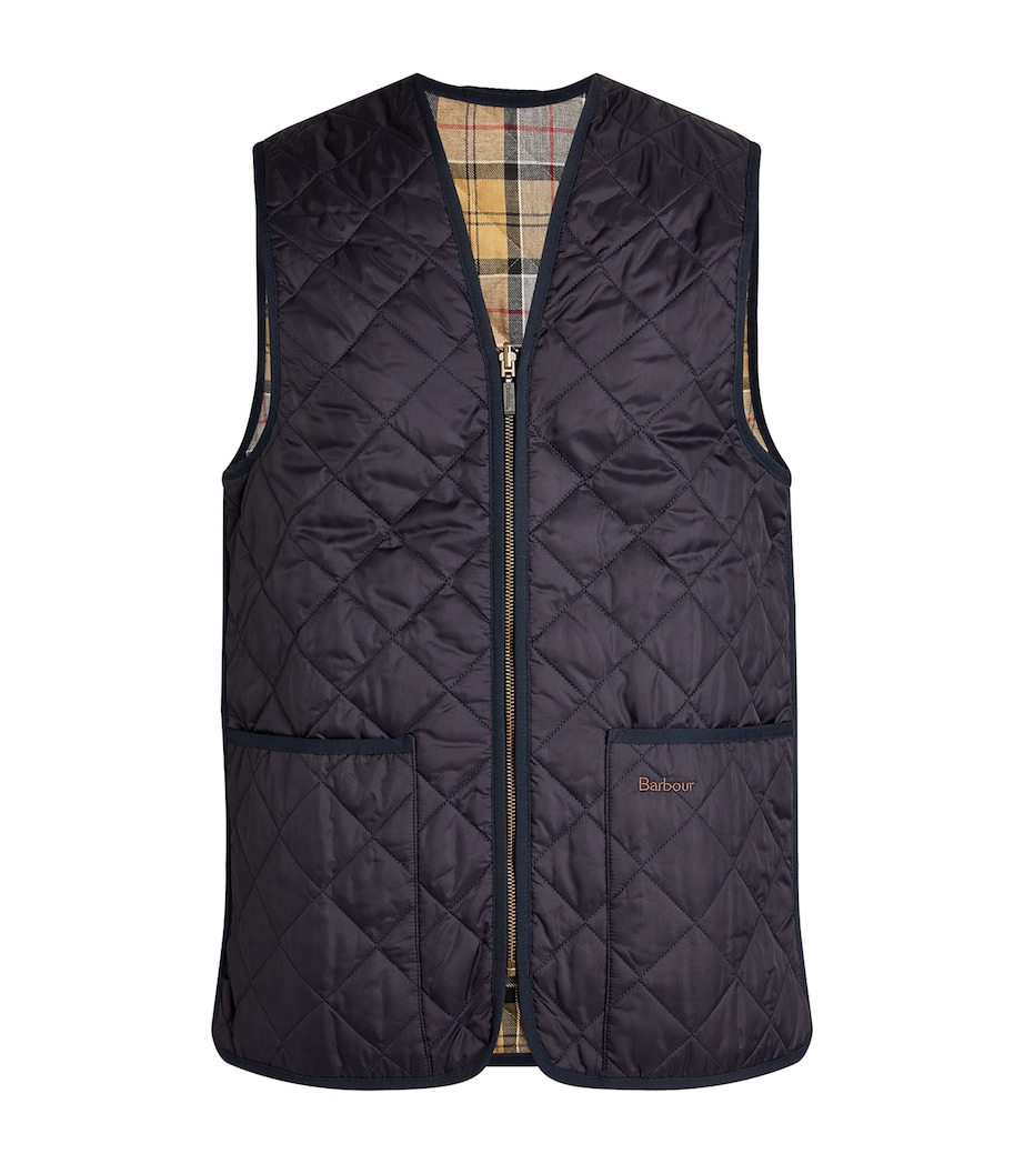 Quilted Zip-In Liner Gilet NAVY Image 1