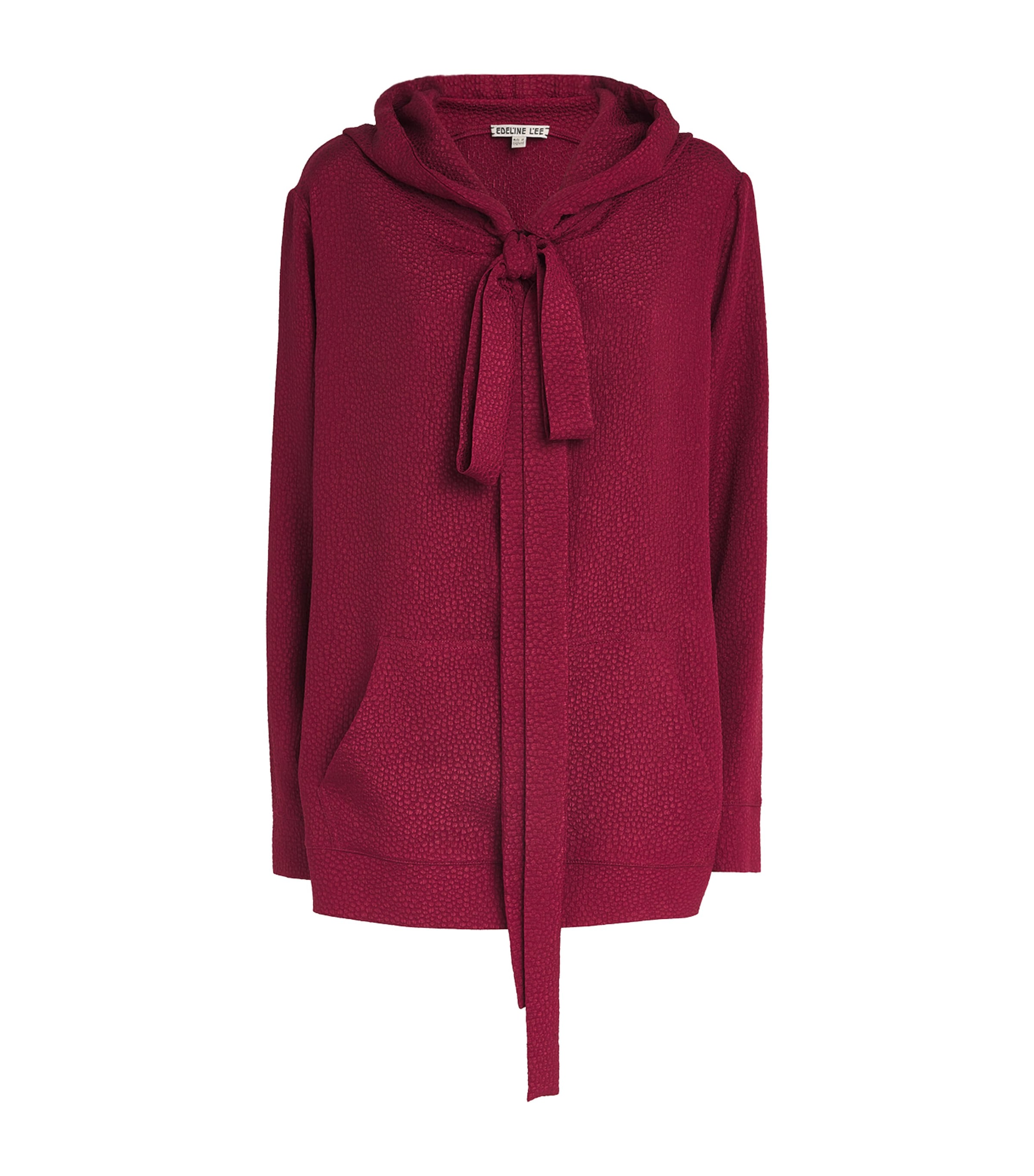 Edeline Lee Bow-detail Hoodie In Burgundy