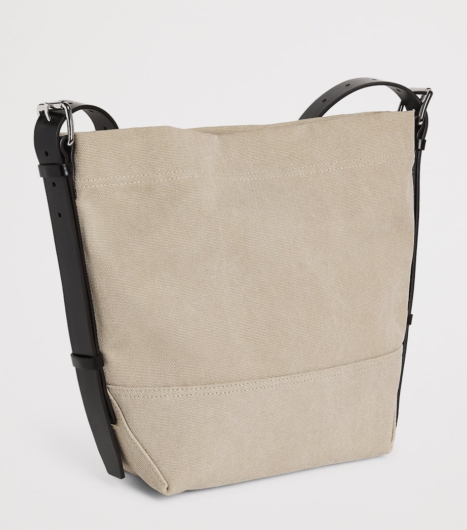 Lemaire Small Canvas Belted Tote Bag Dark Linen Image 3