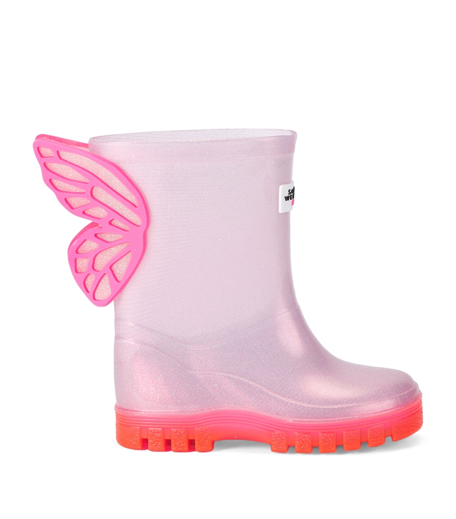 Sophia Webster Mini Butterfly Wellington Boots Pink Image 1