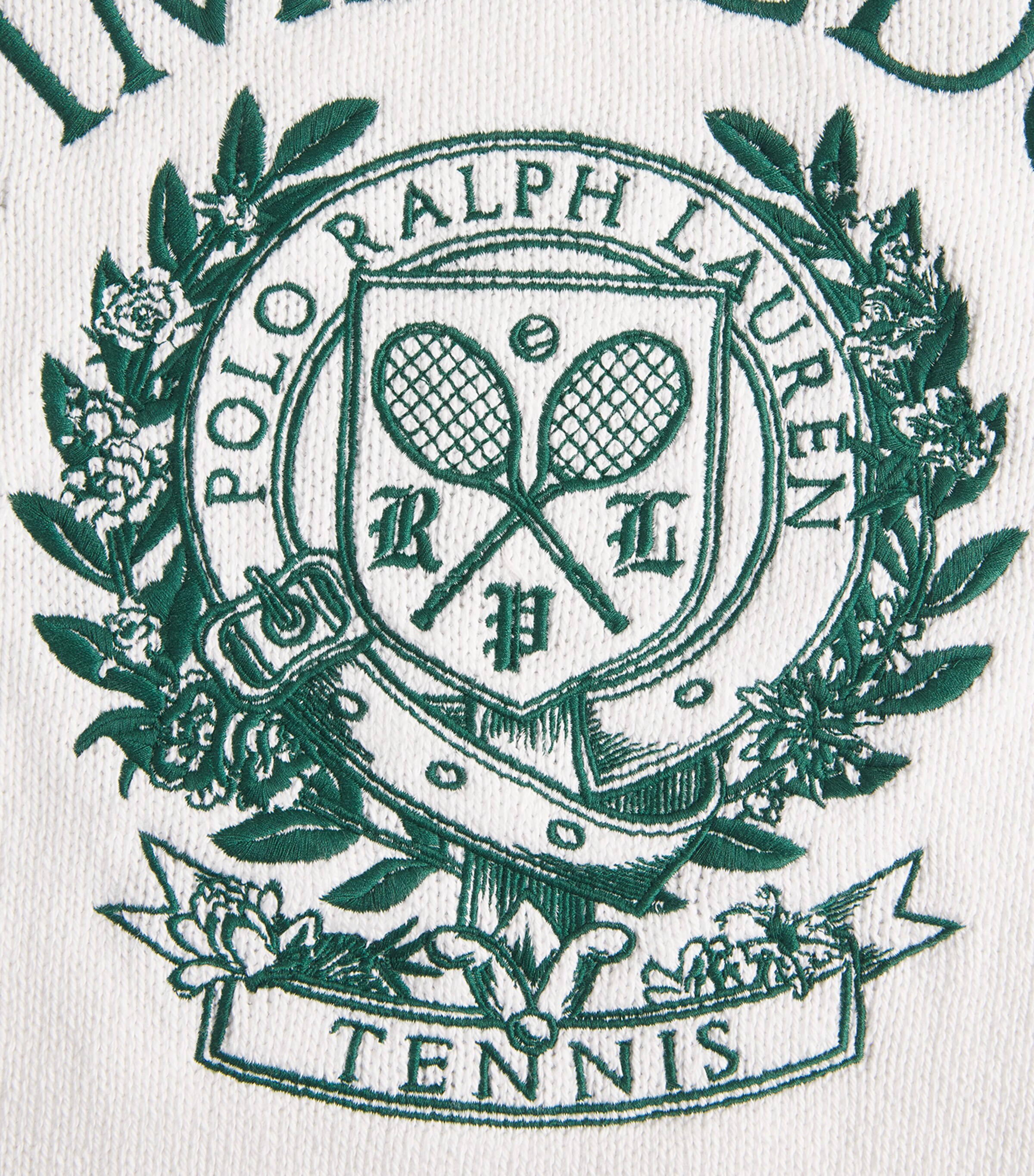 Polo Ralph Lauren Womens x Wimbledon Crew-Neck Sweater Ceramic White Image 6