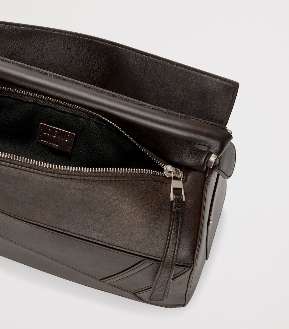 Large Calfskin Puzzle Panta Top-Handle Bag VINTAGE BROWN Image 6