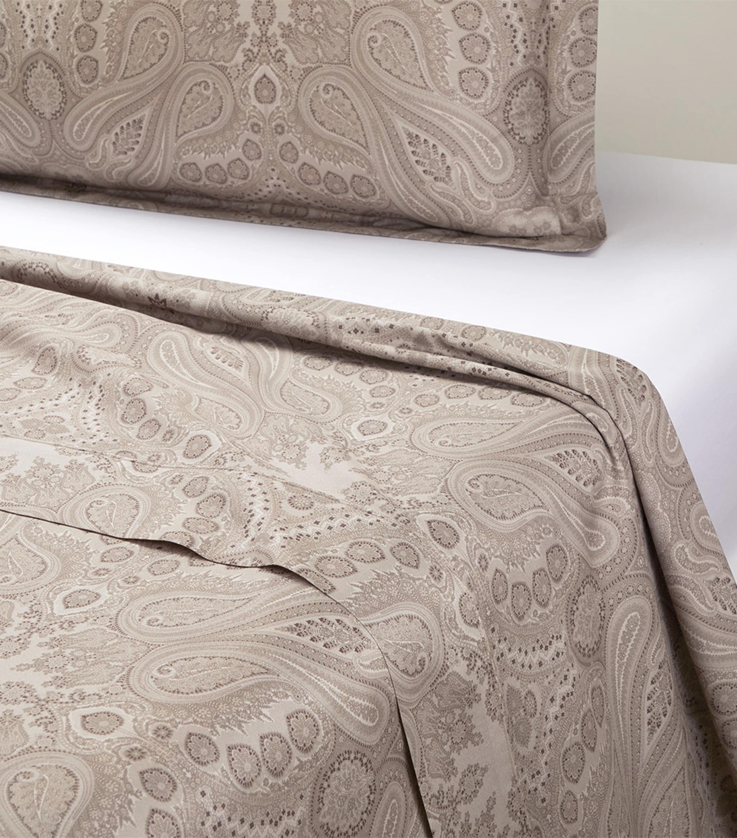 Beaumont Super King Flat Sheet (270cm x 280cm) STONE Image 1