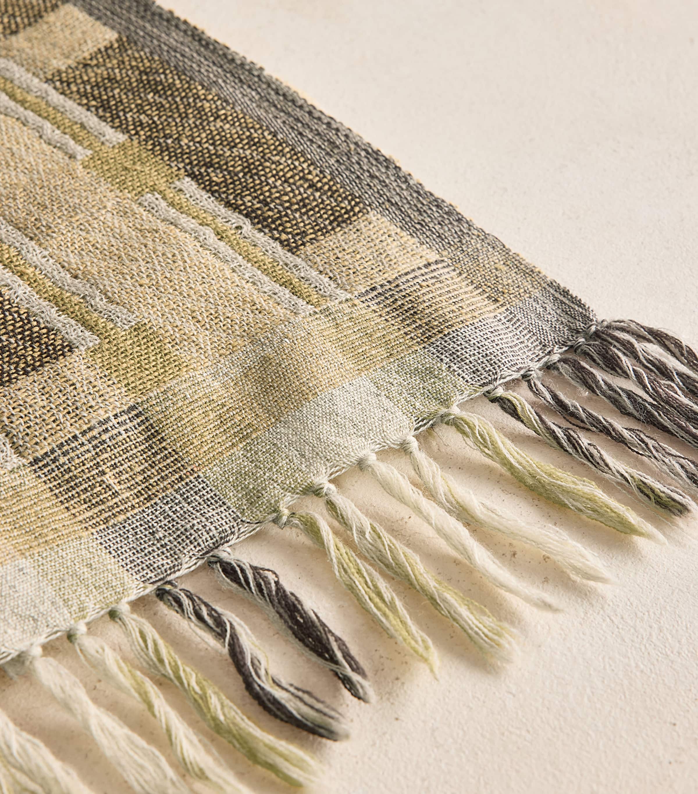 Soho Home Wool-Silk Bordain Throw (140cm x 200cm) Natural Image 4