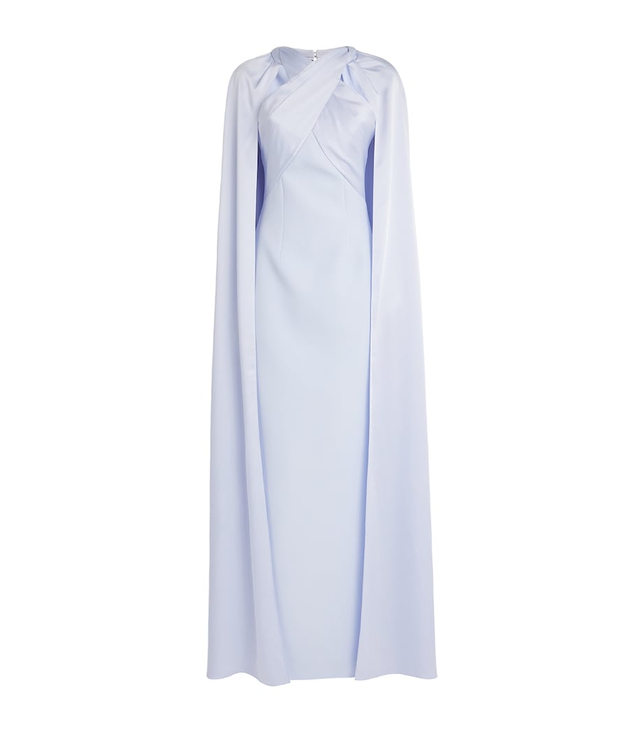 Silk Ayse Cape Gown SILK BLUE Image 1