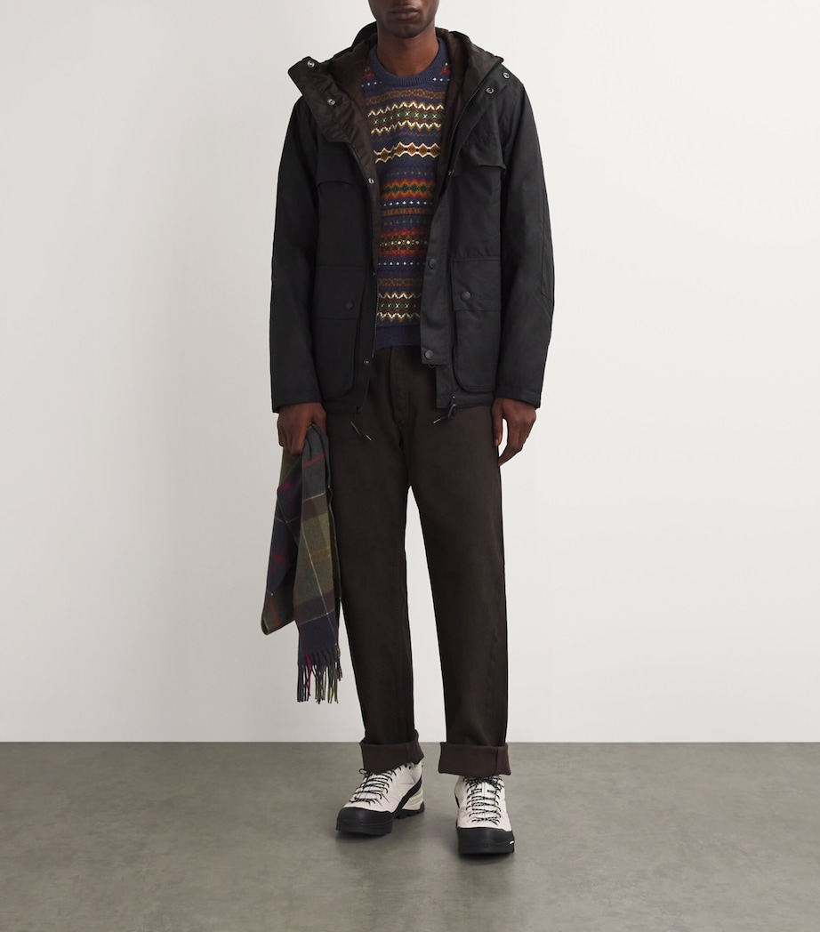 Wool Fair Isle Sweater NAVY MARL Image 4