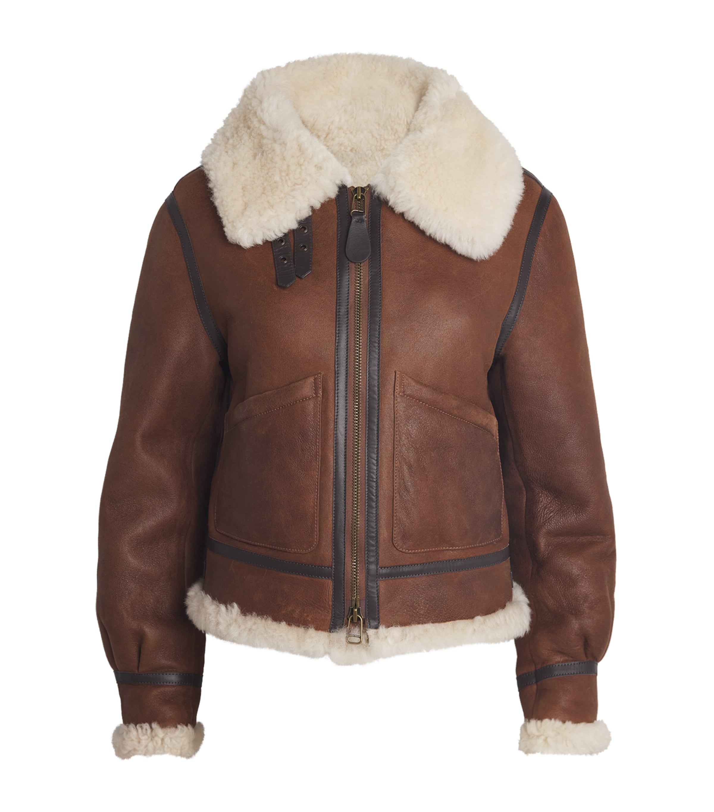 Shearling Aviator Jacket BROWN MU Image 1