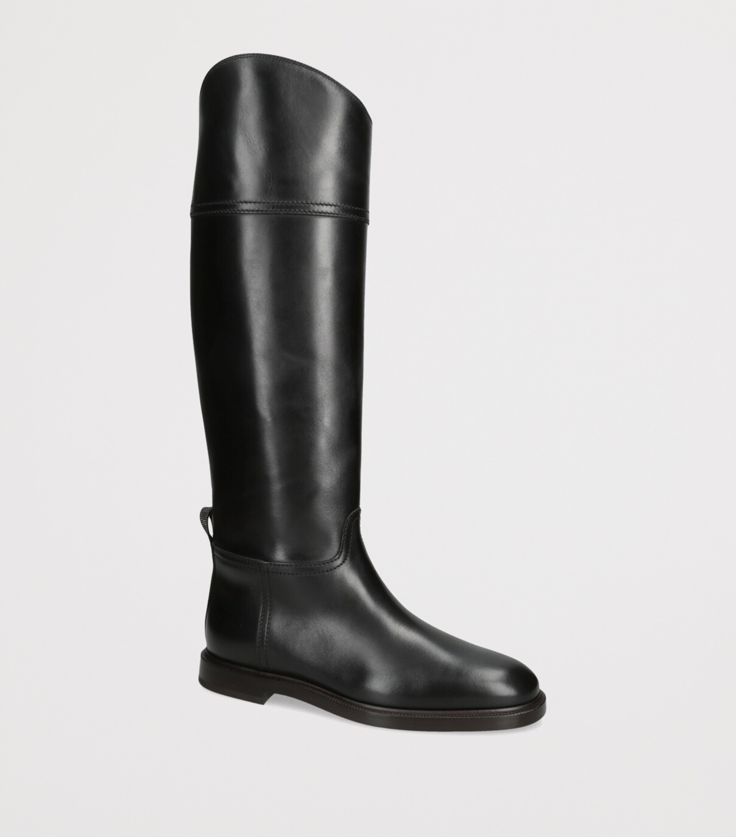 Leather Riding Boots BLACK Image 3