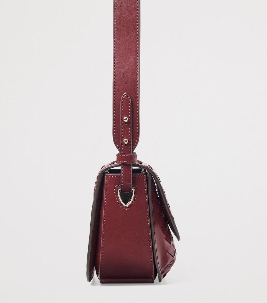 Leather Ella Cross-Body Bag BURGUNDY Image 4