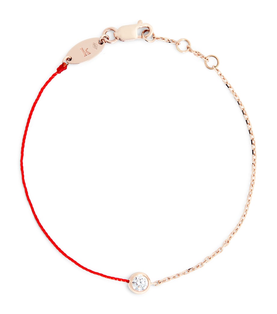 Rose Gold and Diamond So Pure Bracelet RG RED THREAD Image 1