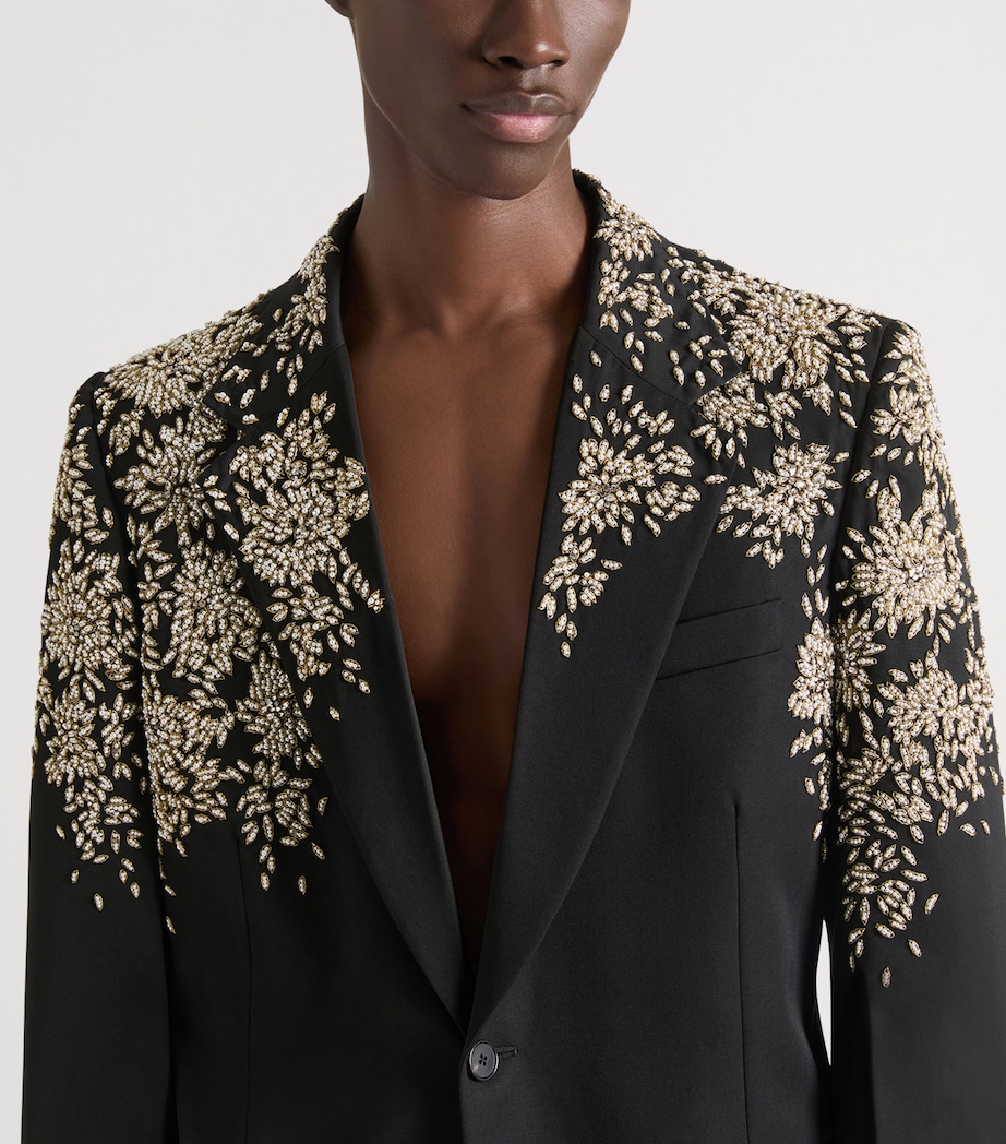 Givenchy Mens Wool Embellished Blazer Image 5