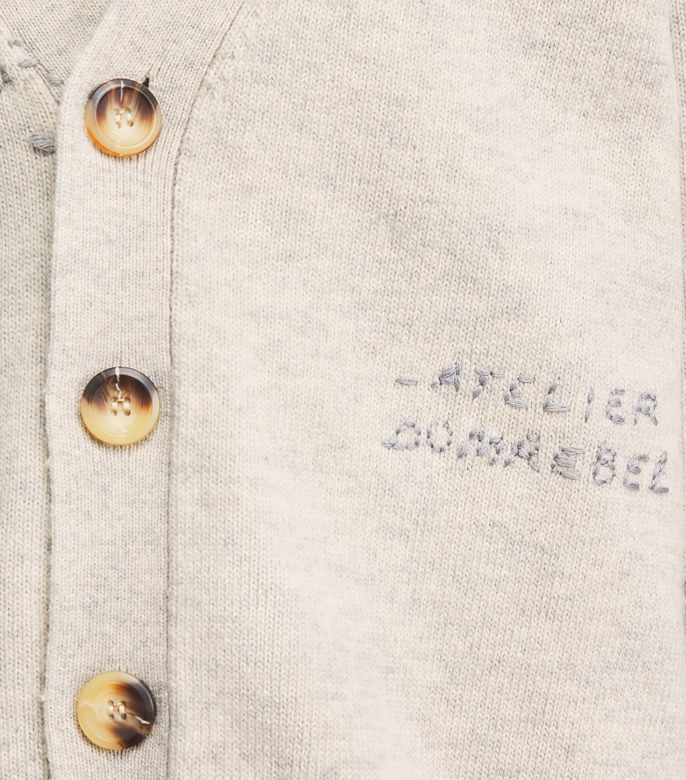 Wool-Blend Renegade Cardigan GREIGE Image 3