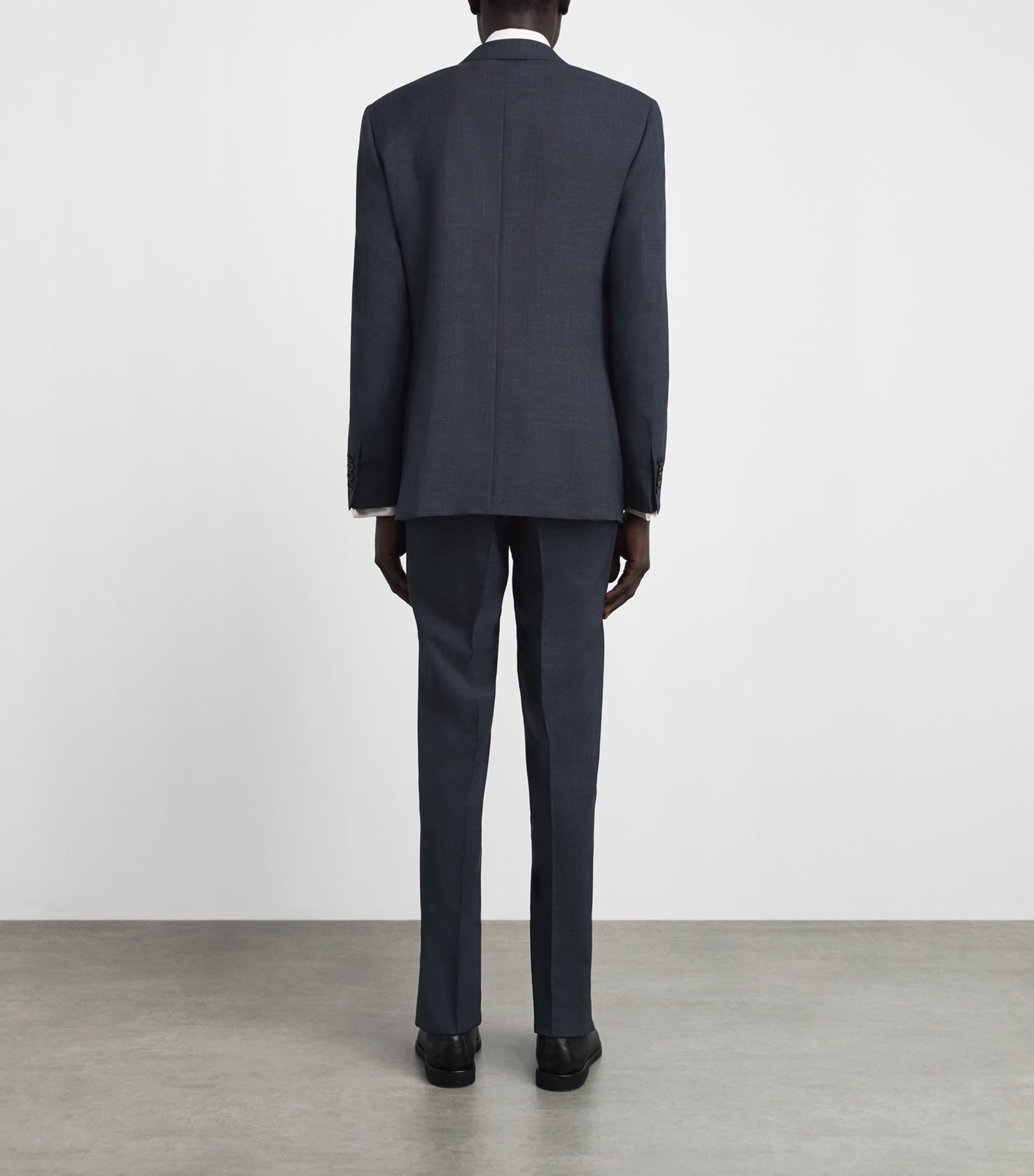Canali Mens Wool 2-Piece Suit Navy Image 5