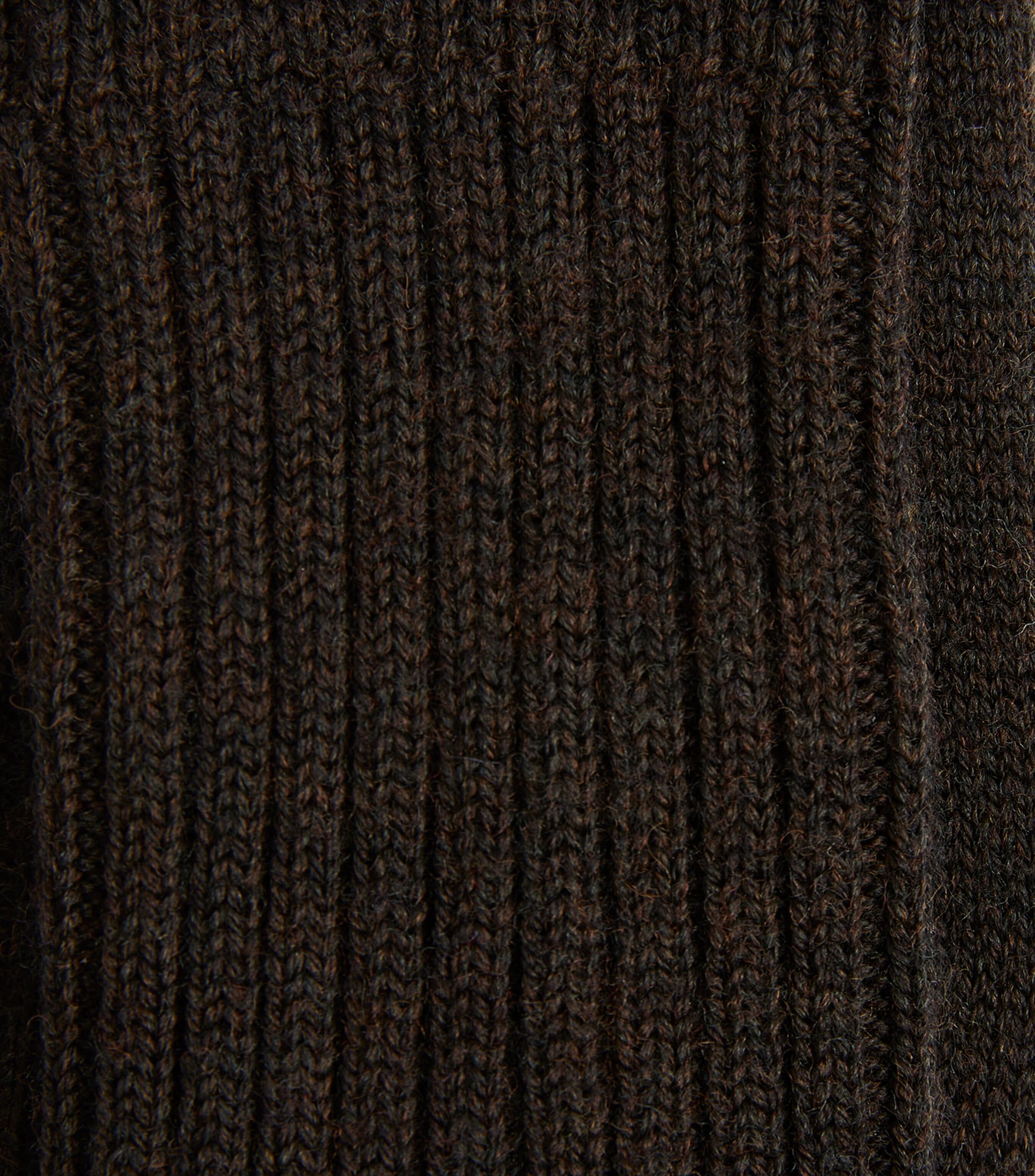 Ribbed Striggings Socks 5239 DARK BROWN Image 2