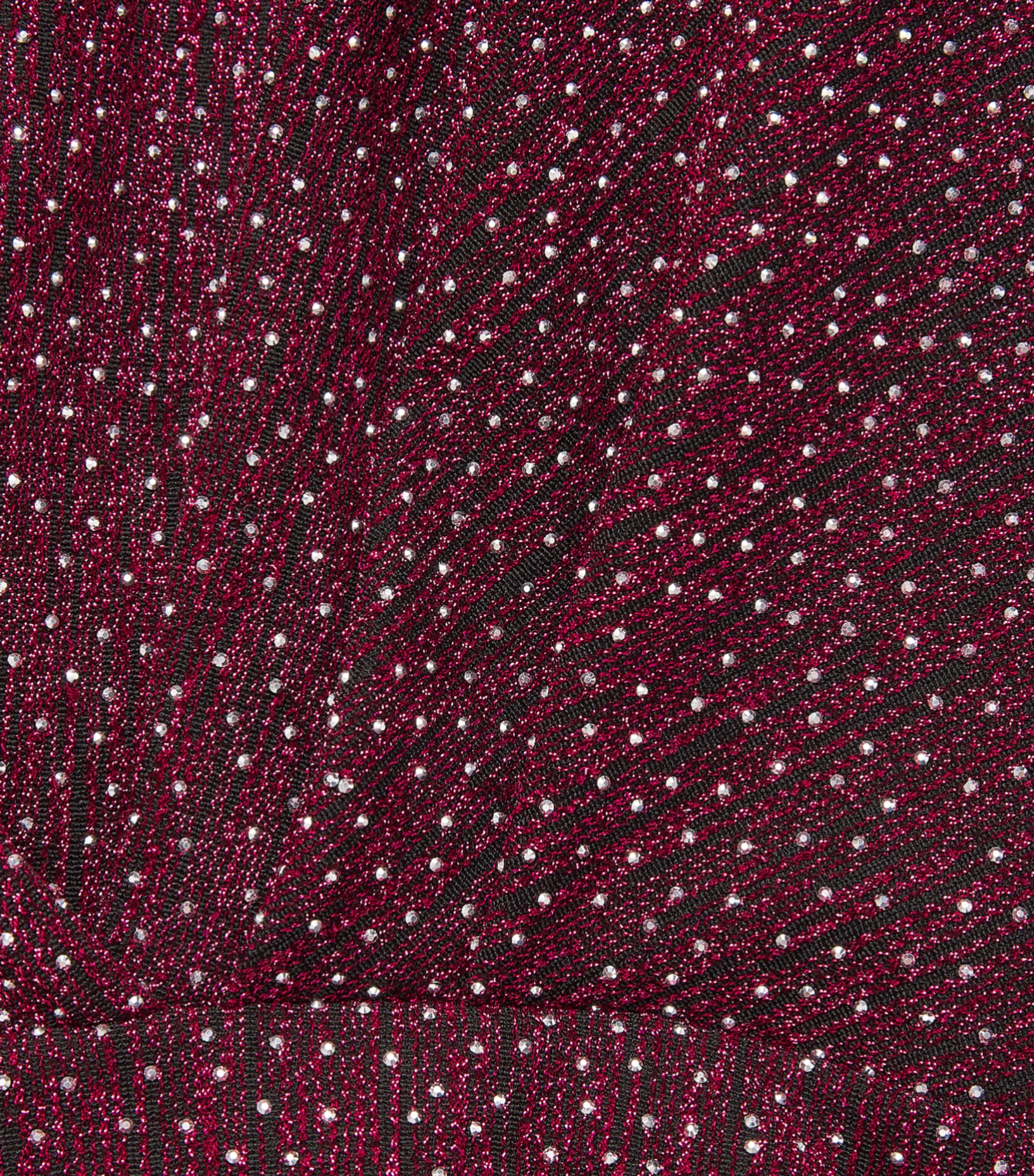 Talbot Runhof Womens Rhinestone V-Neck Gown Cranberry Image 6