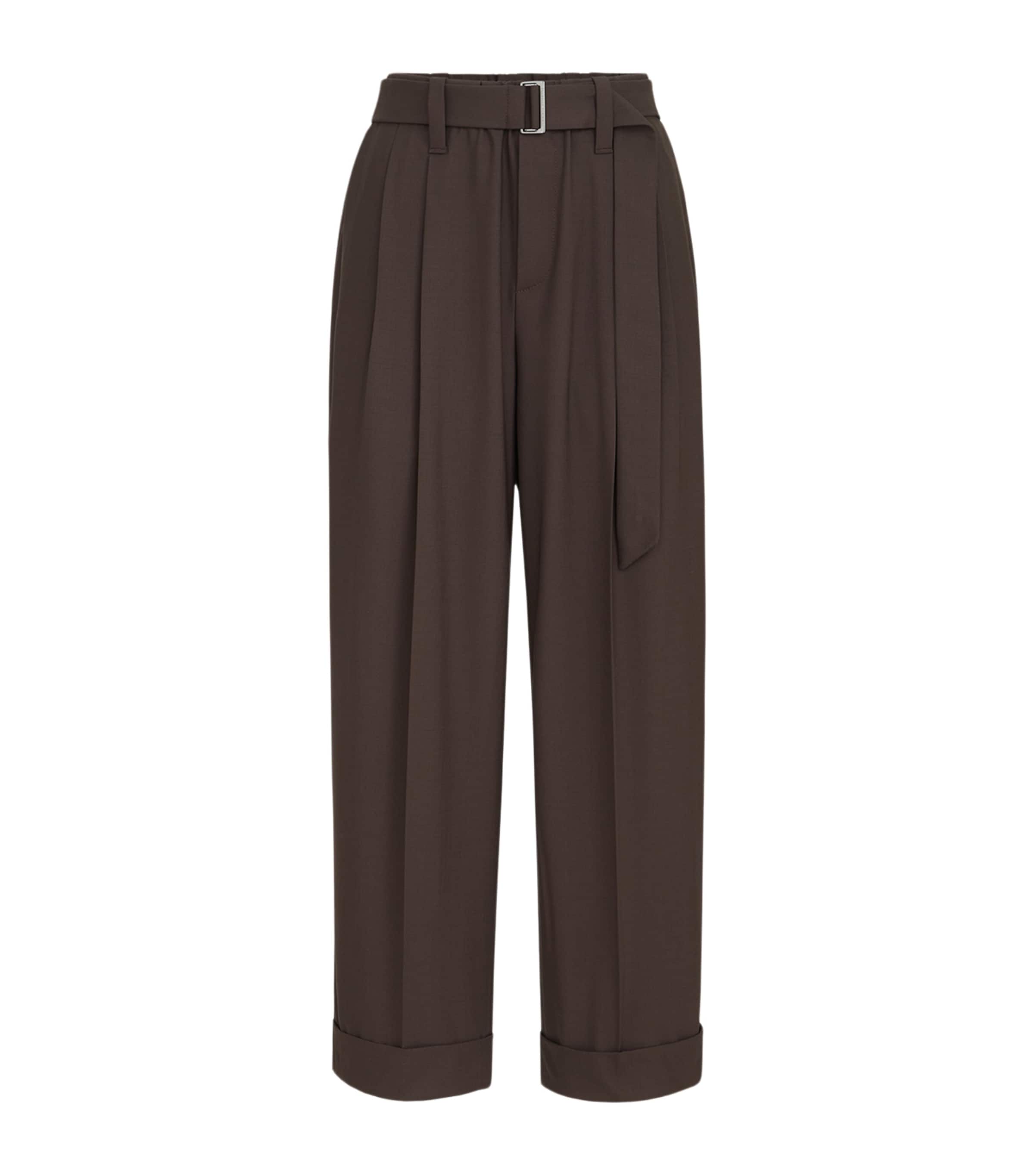 Brunello Cucinelli Womens Virgin Wool-Blend Trousers Image 1