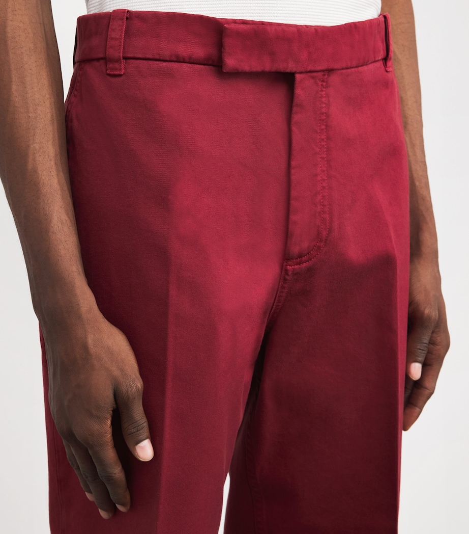 Cotton Chinos BURGUNDY Image 6