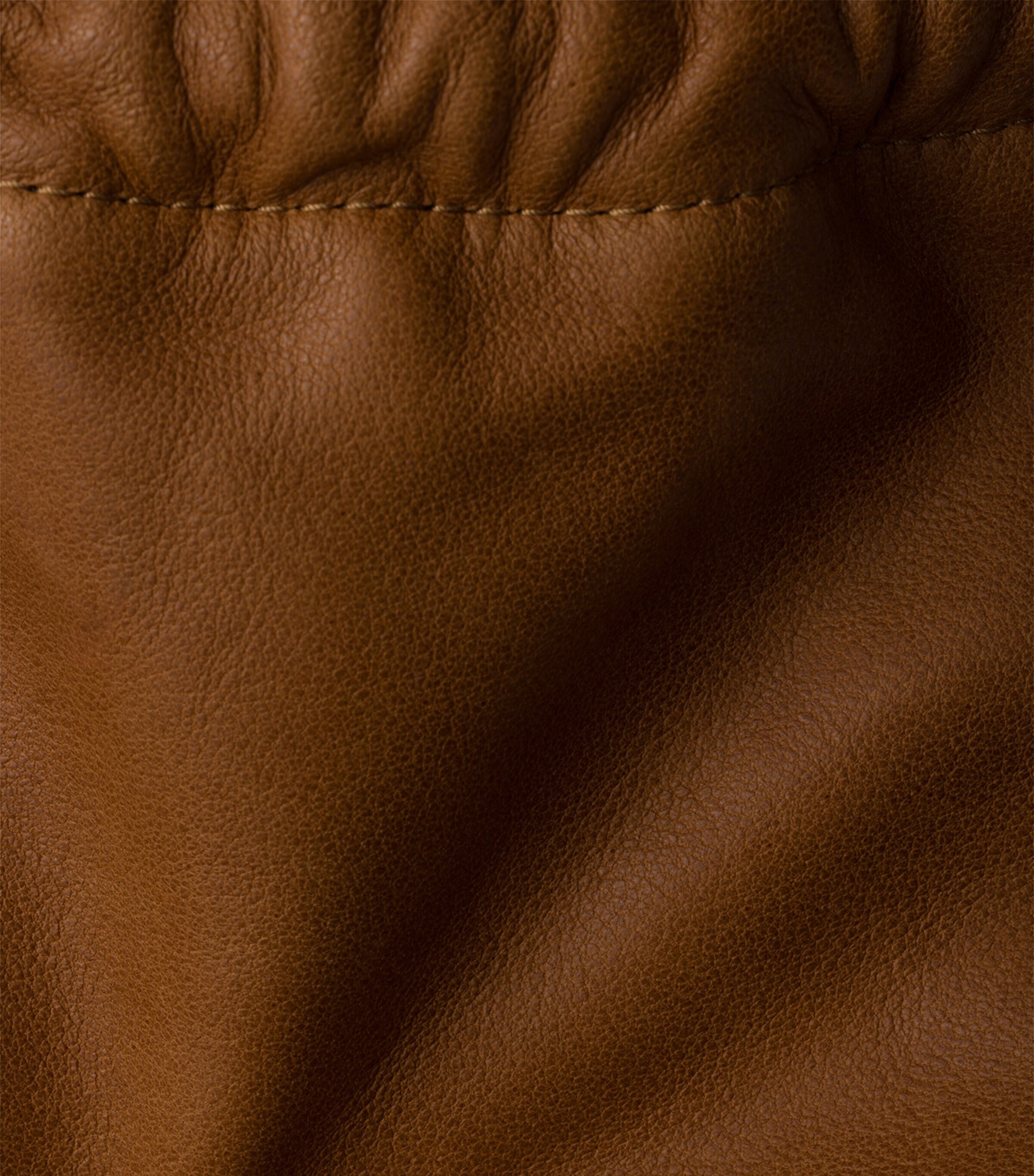 Prada Leather Drawstring Pouch Brown Image 6