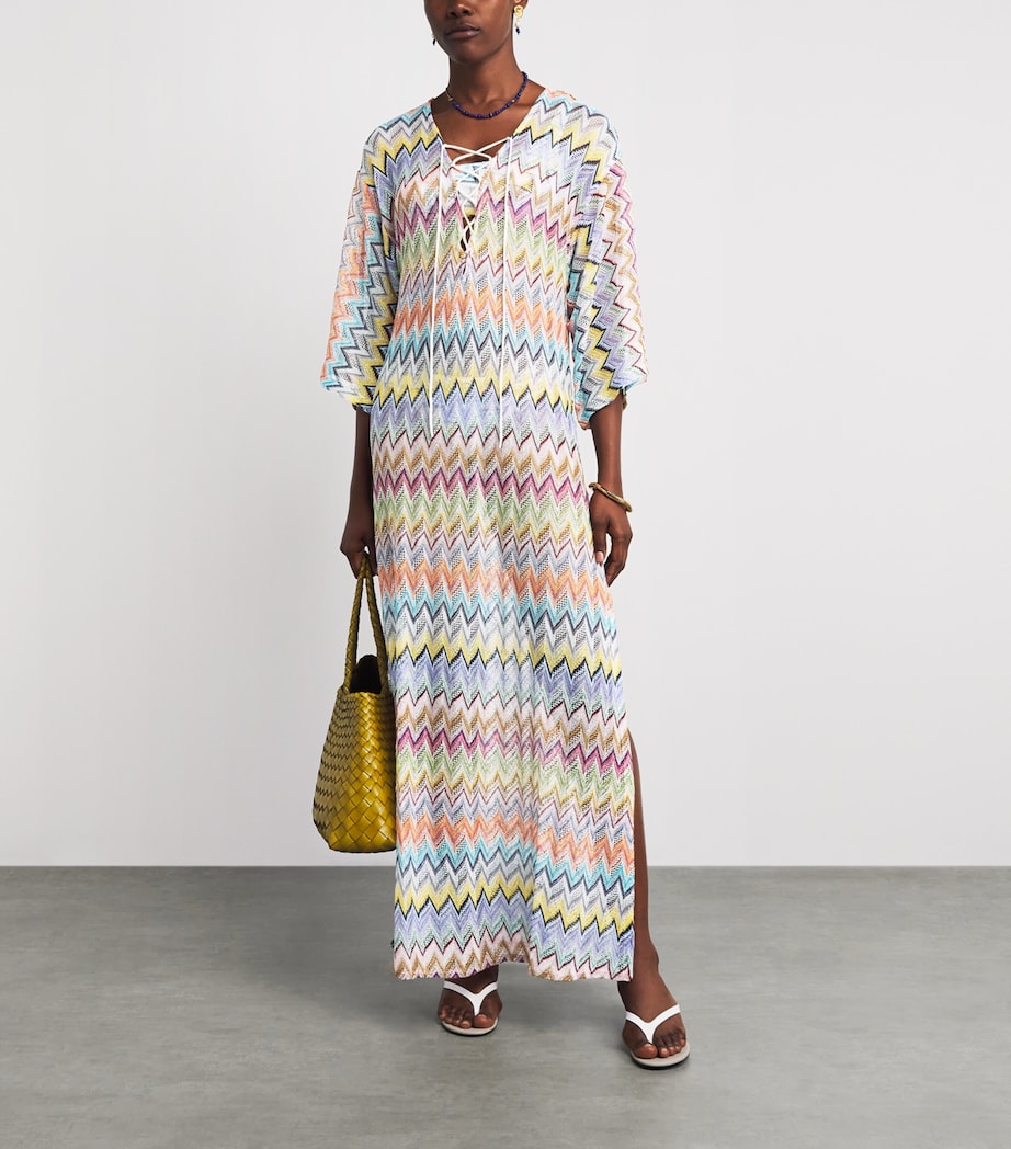 Missoni Womens Zigzag Kaftan Maxi Dress Smsor Multicolor Image 2