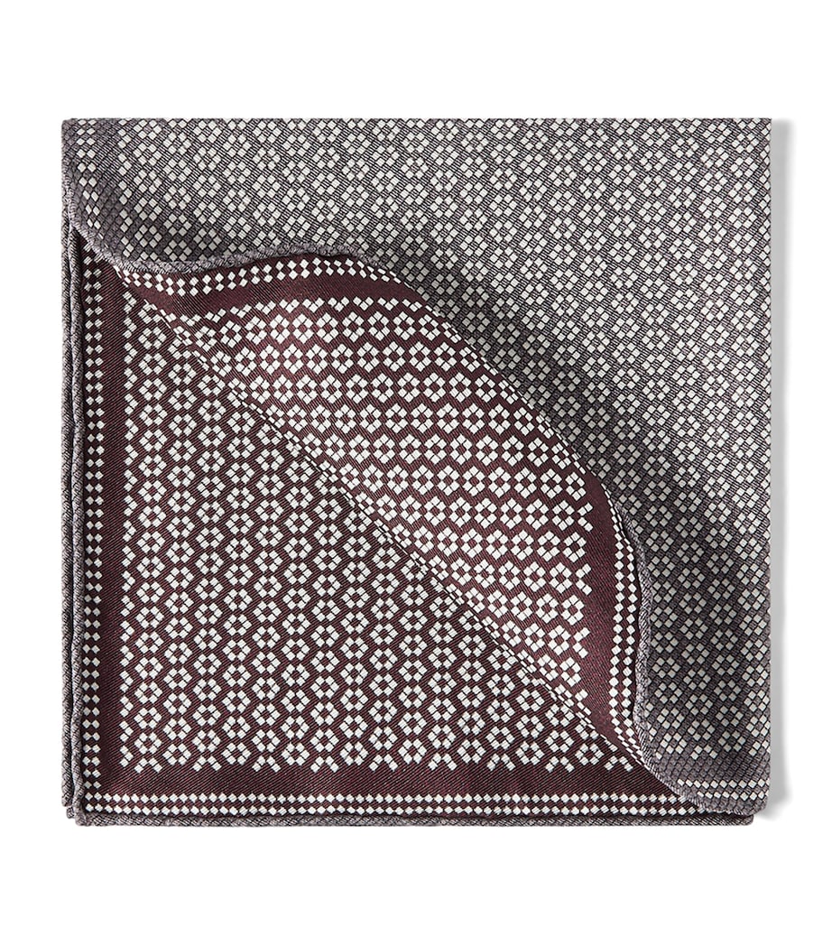 Brunello Cucinelli Silk Patterned Pocket Square Image 1