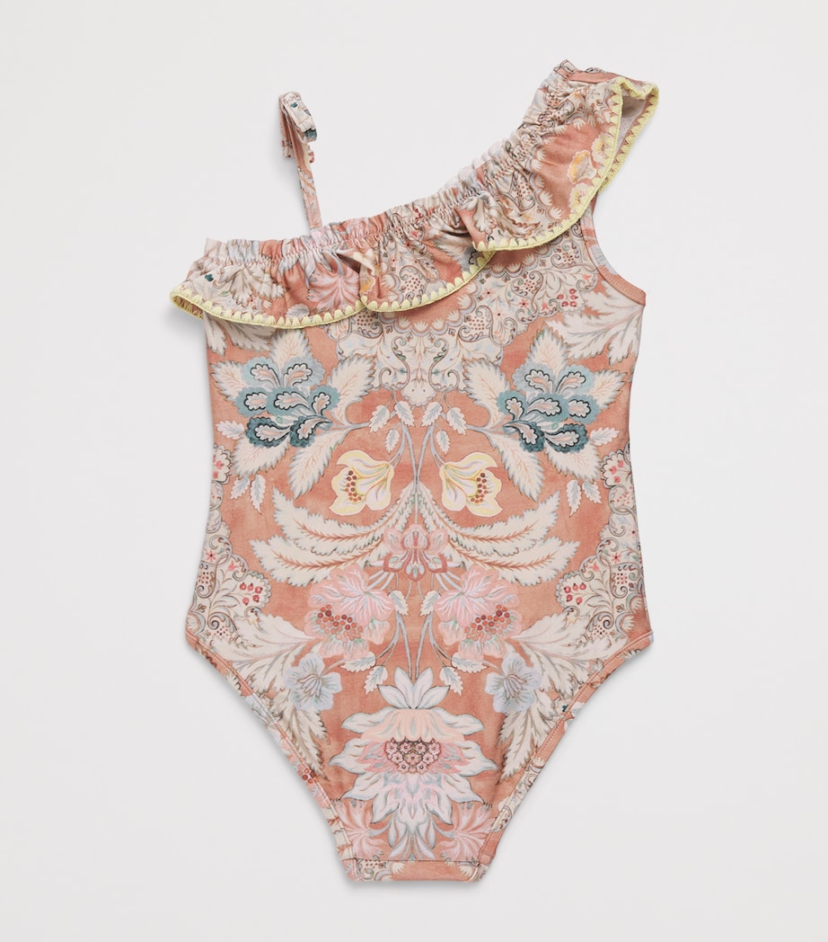 Floral One-Shoulder Daylight Swimsuit (1-12 Years) RUST FLORAL Image 2